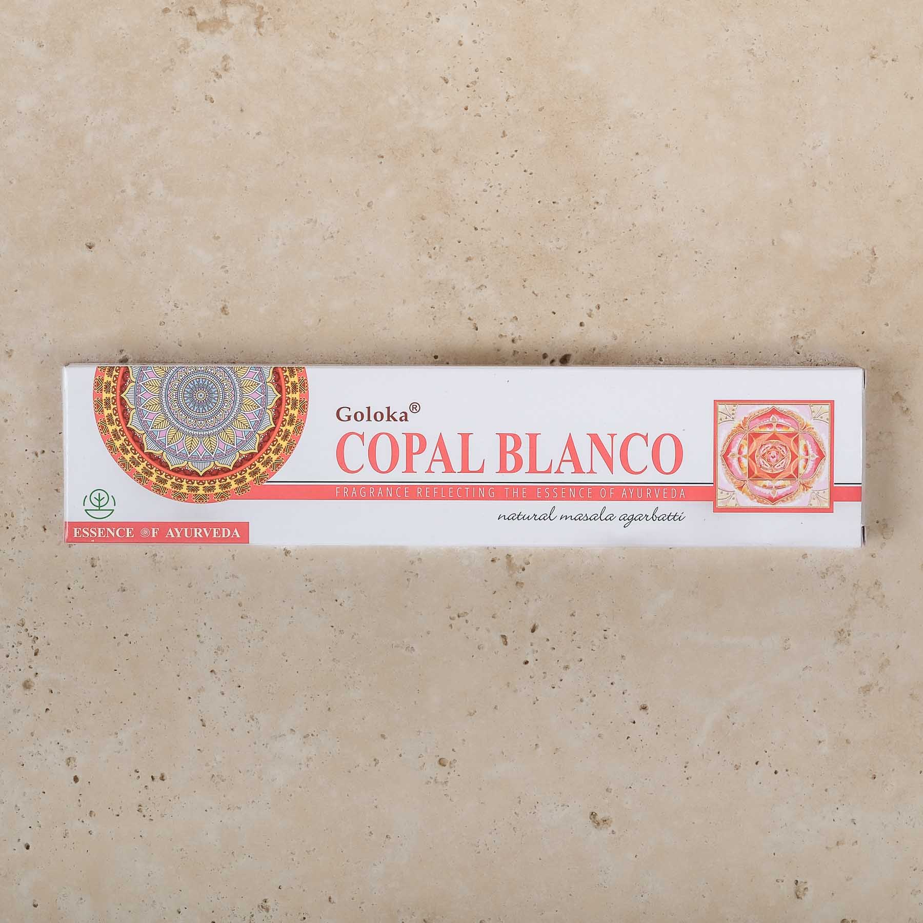 Bâtonnets d'encens Copal Blanco Goloka