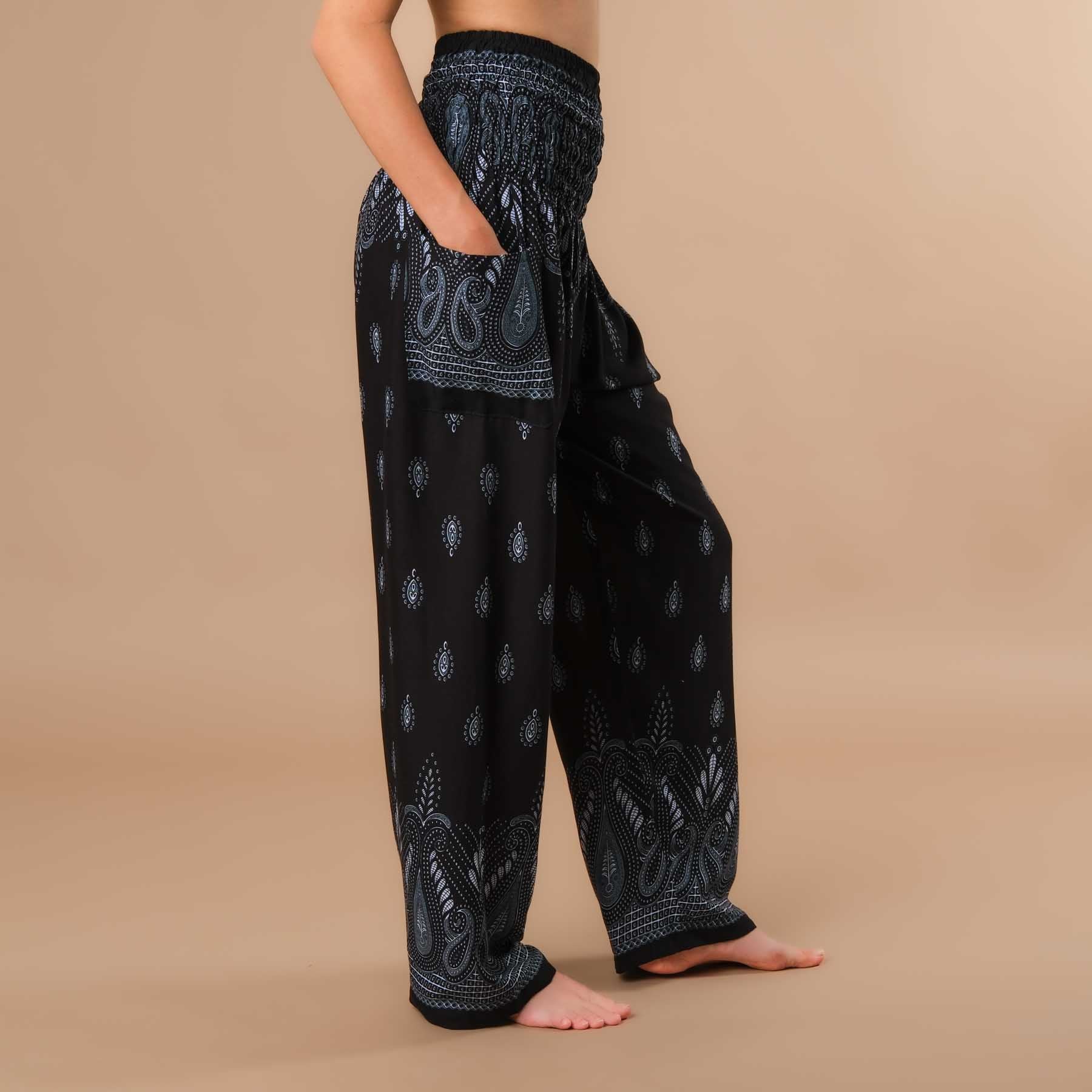 Pantalon d'été Palazzo Bliss noir