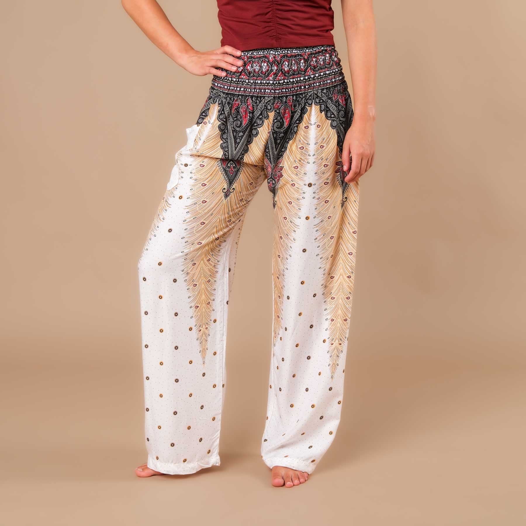 Pantalon d'été Palazzo Plume blanc