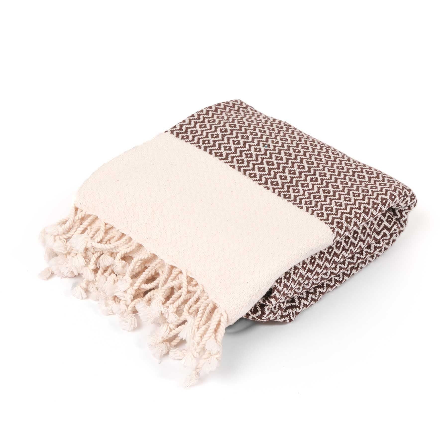 Pestemal drap de plage hammam Calm marron