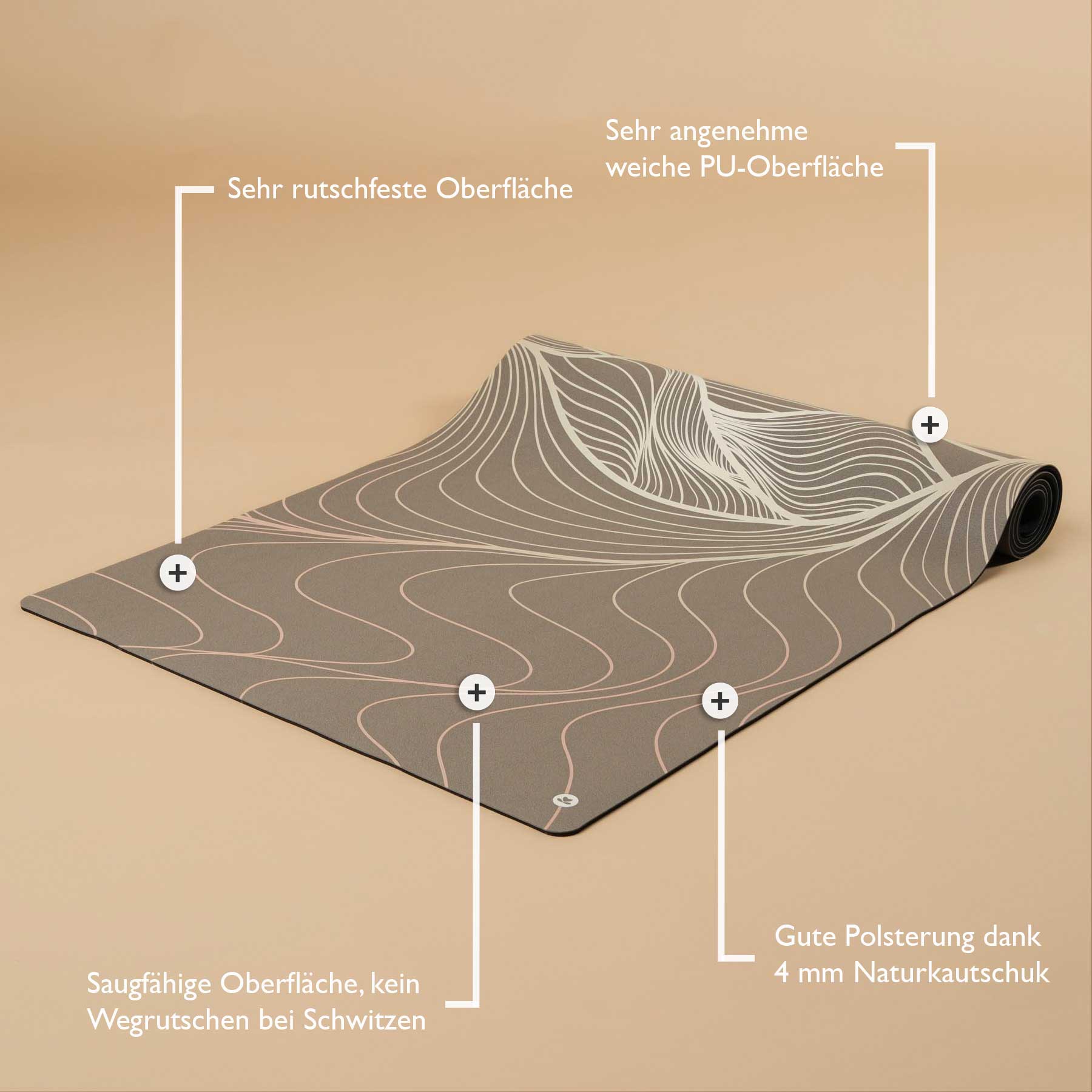 Tapis de yoga SuperGrip 2.0 Sahara sand