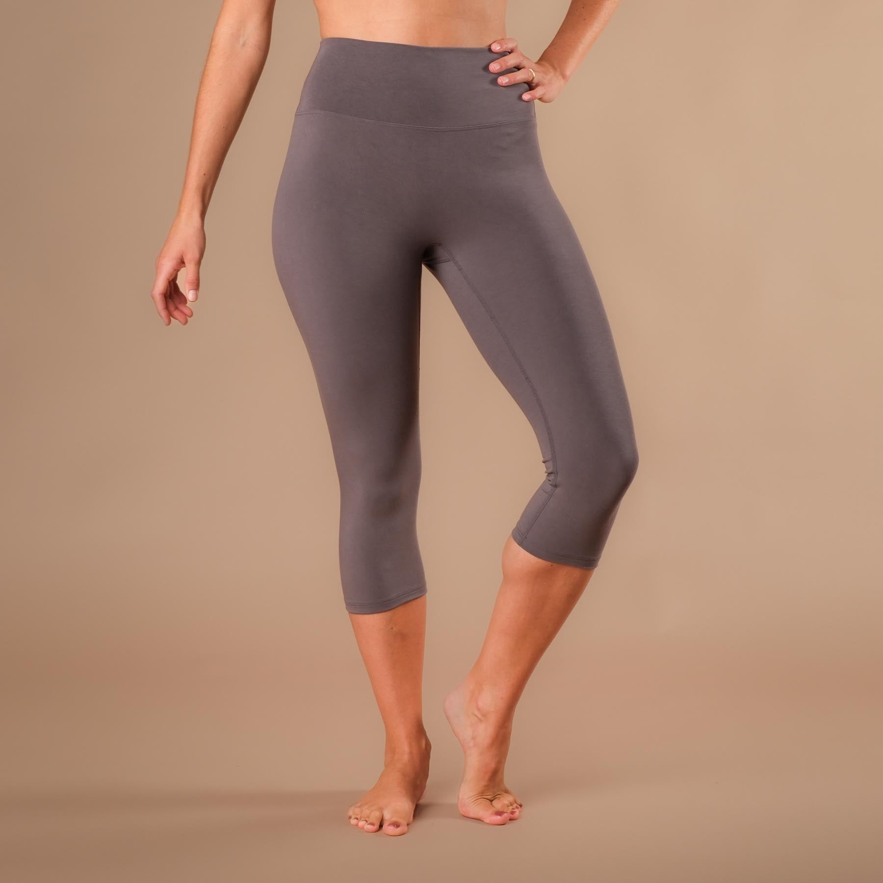 Yoga Capri Leggings Comfy steel-grey fabriqué de manière durable en Suisse