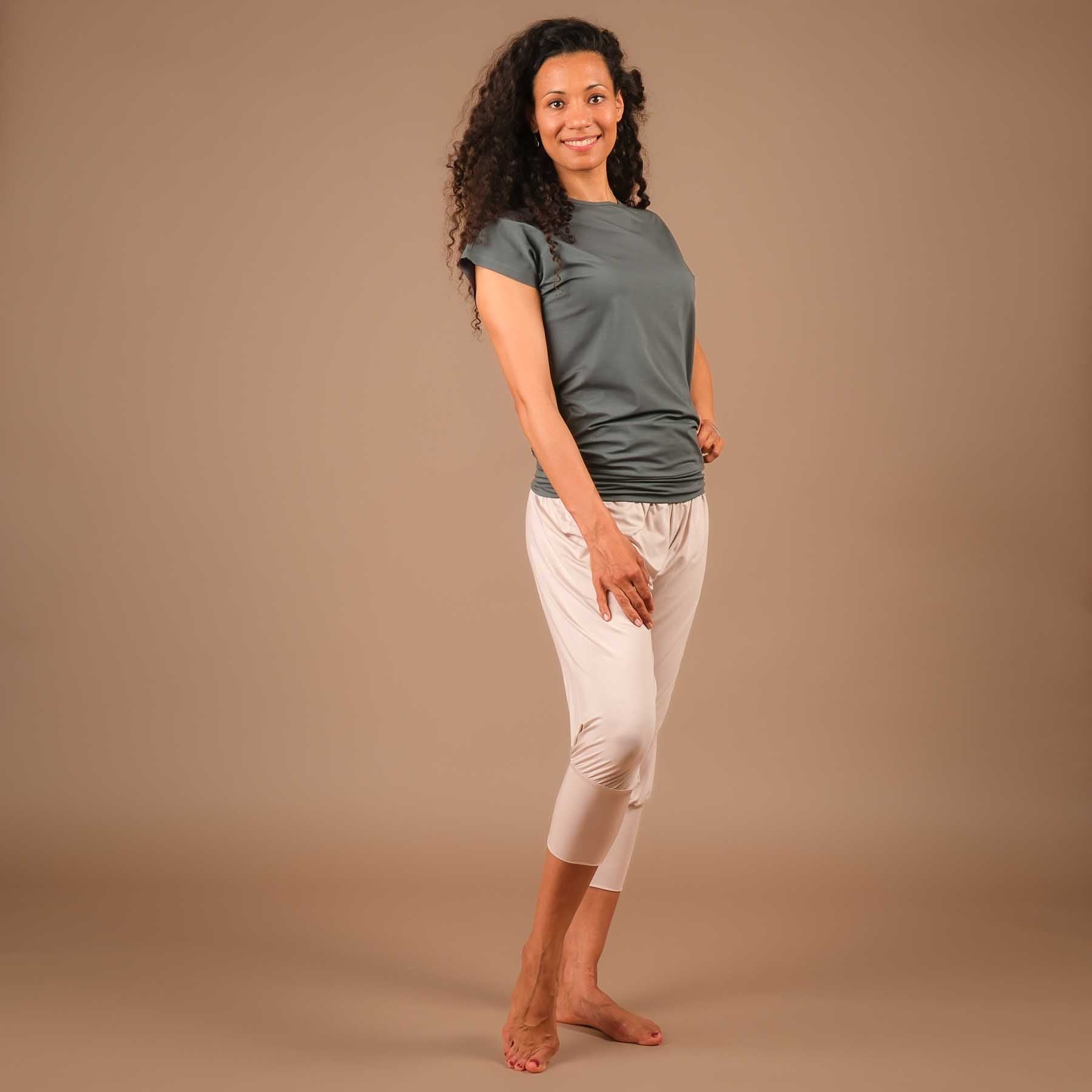 Yoga Shirt Comfy manches courtes fabriqué durablement en Suisse émeraude