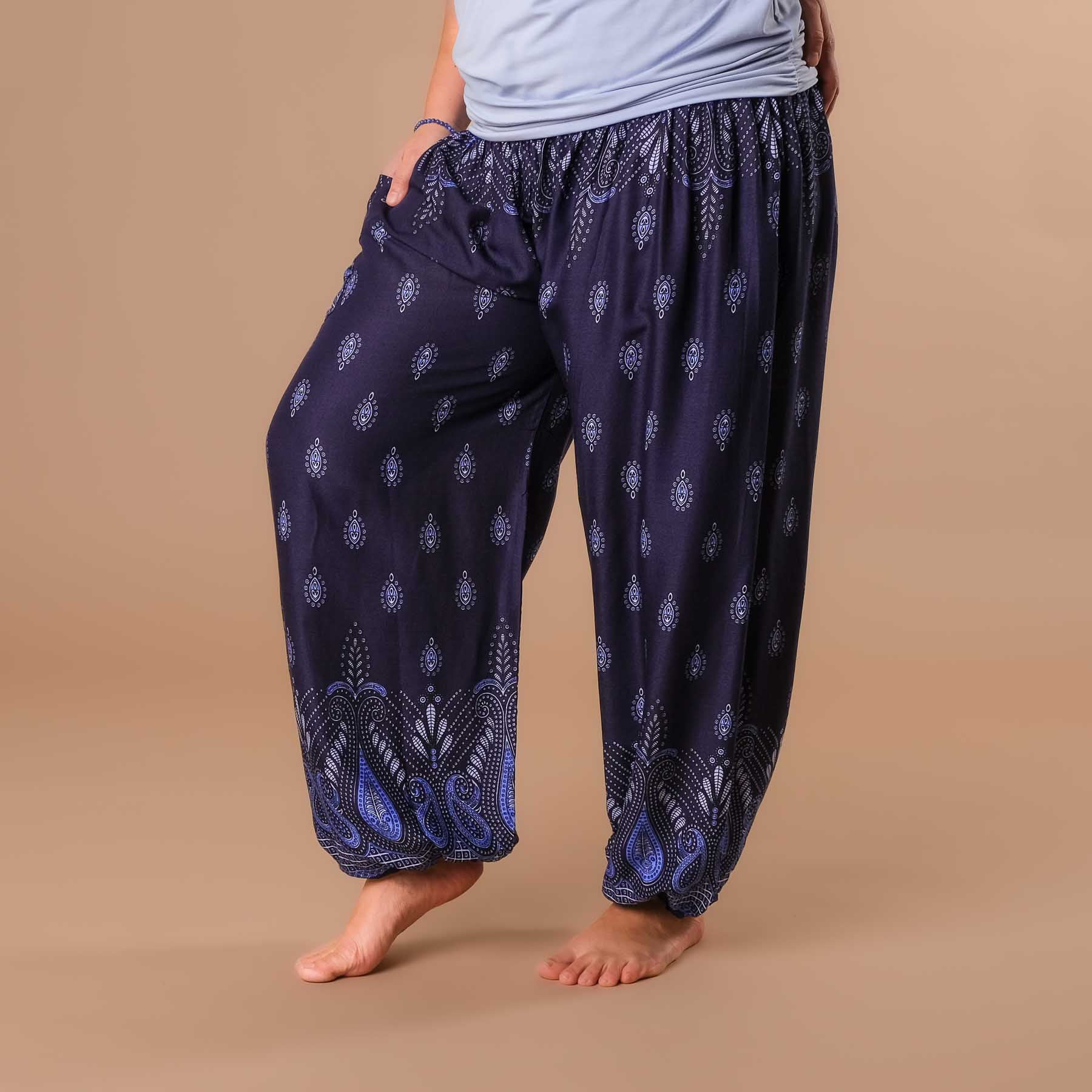 Pantalon de yoga harem Bliss navy