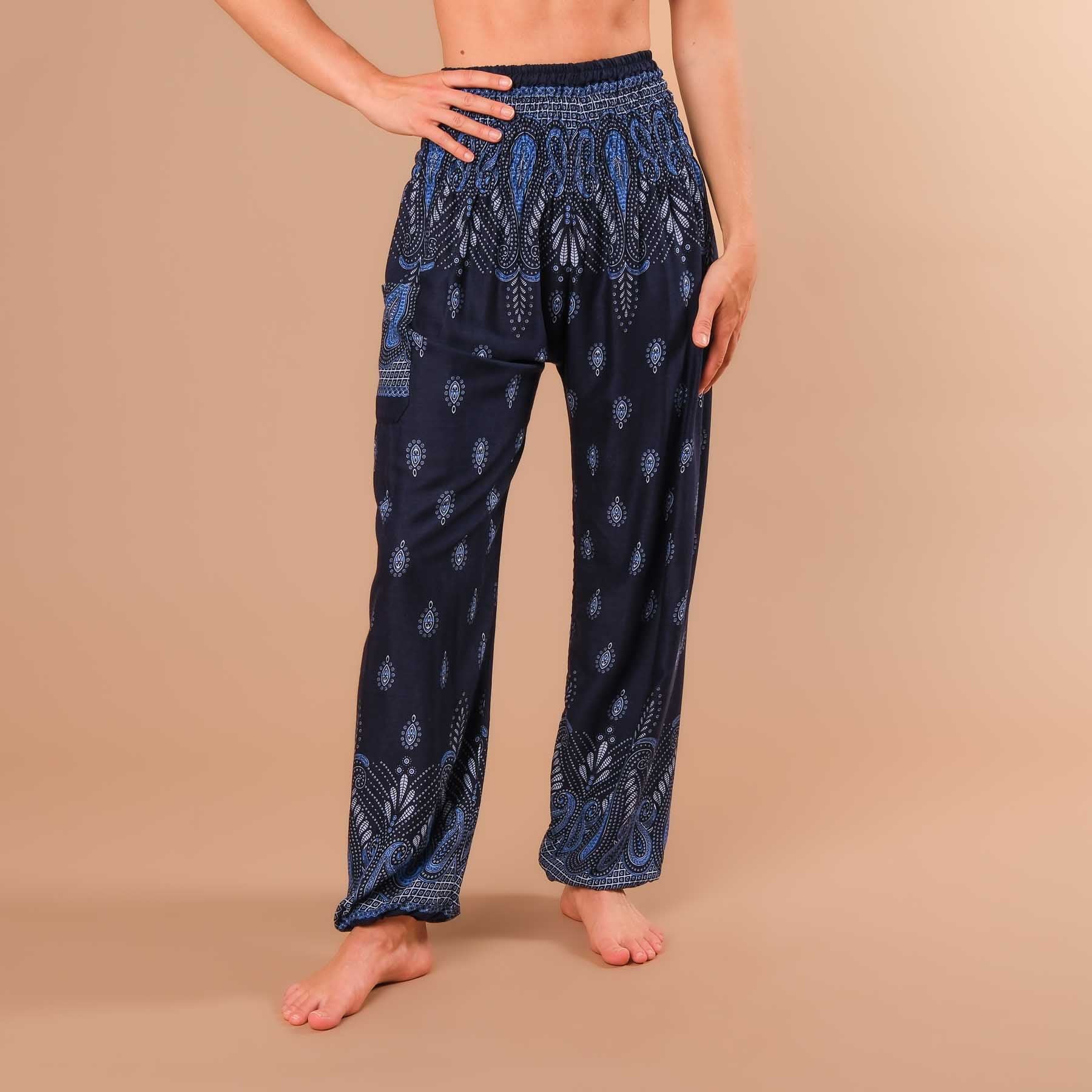Pantalon de yoga harem Bliss navy