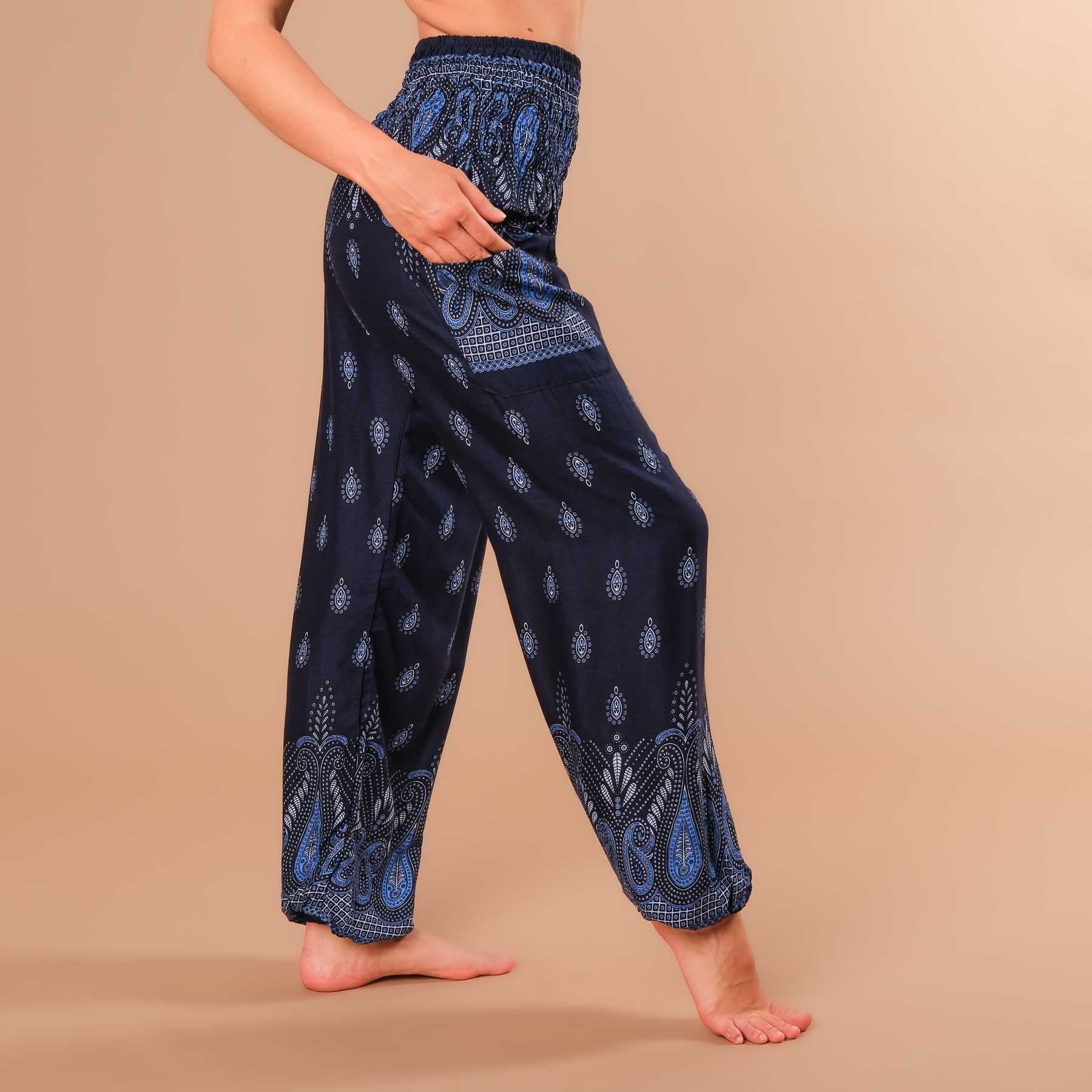 Pantalon de yoga harem Bliss navy