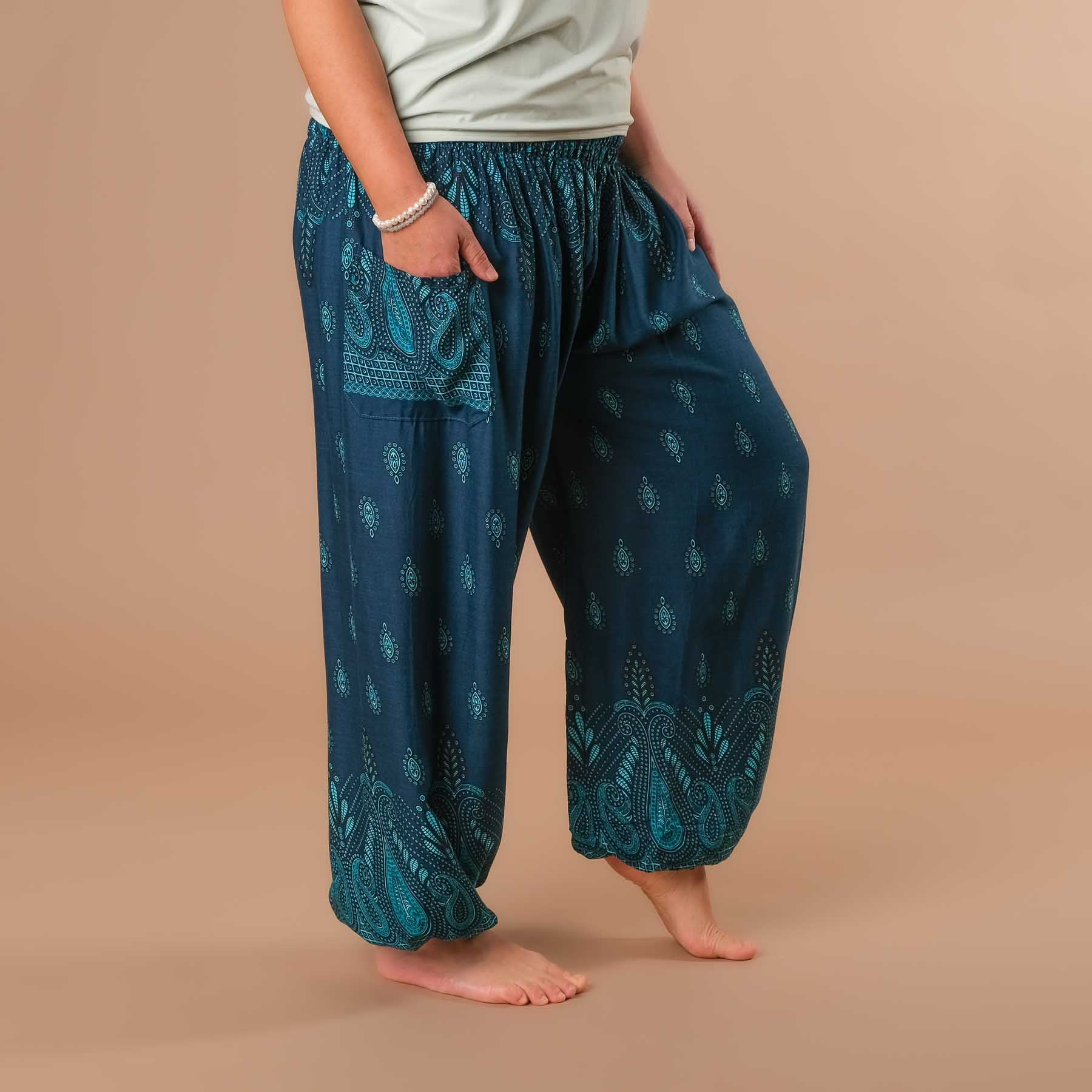 Pantalon de yoga harem Bliss pétrole