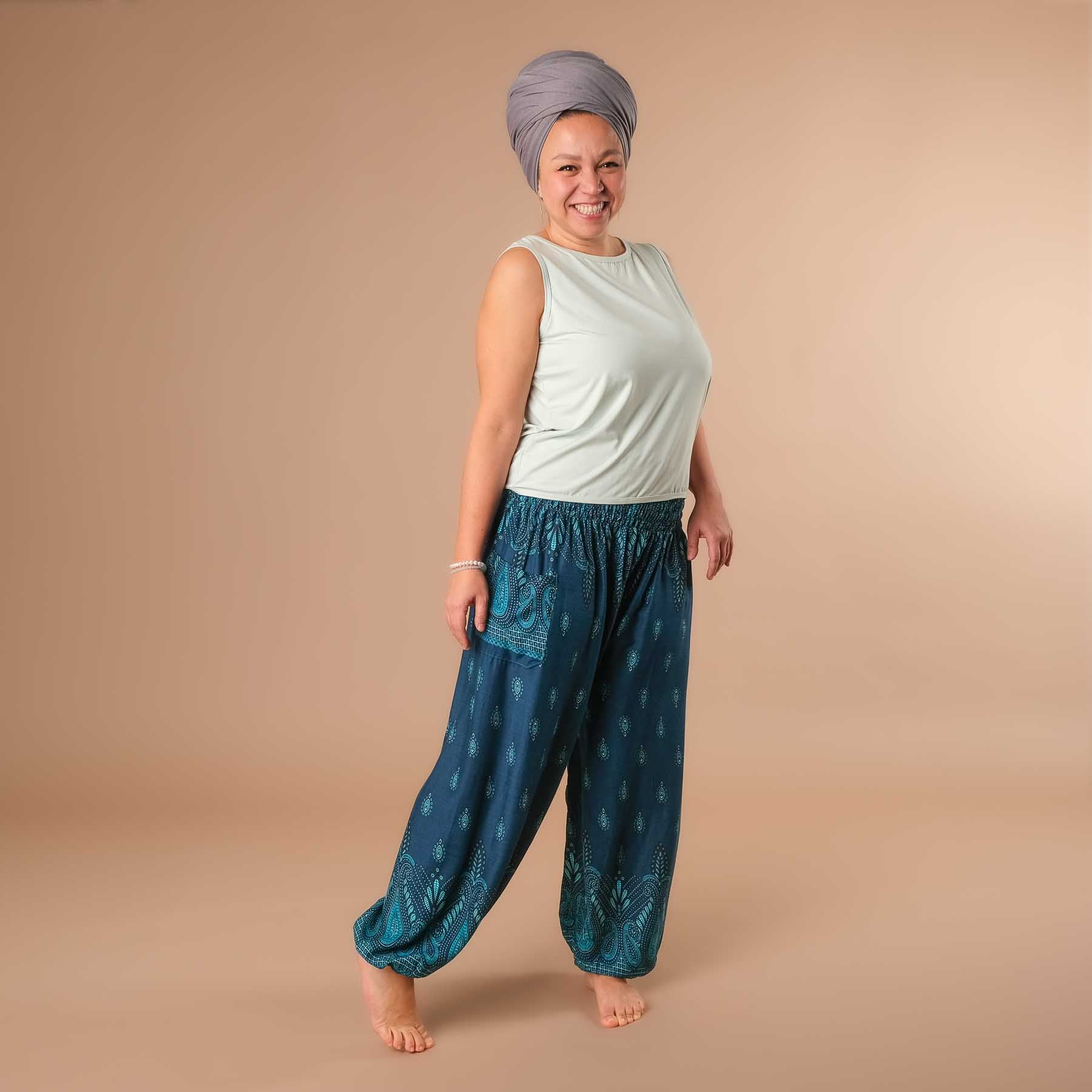 Pantalon de yoga harem Bliss pétrole