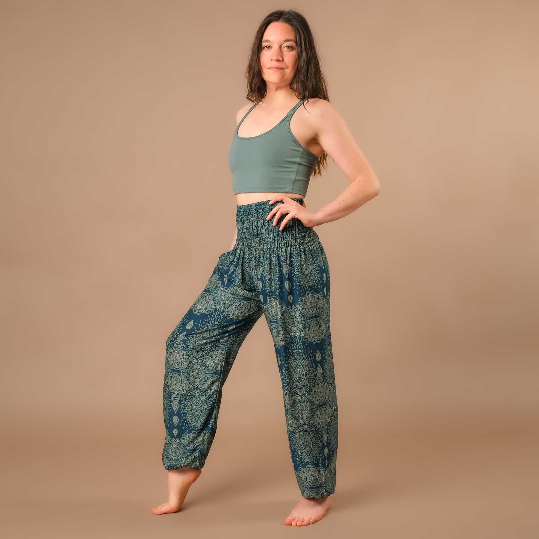 Pantalon de yoga harem Dream pétrole