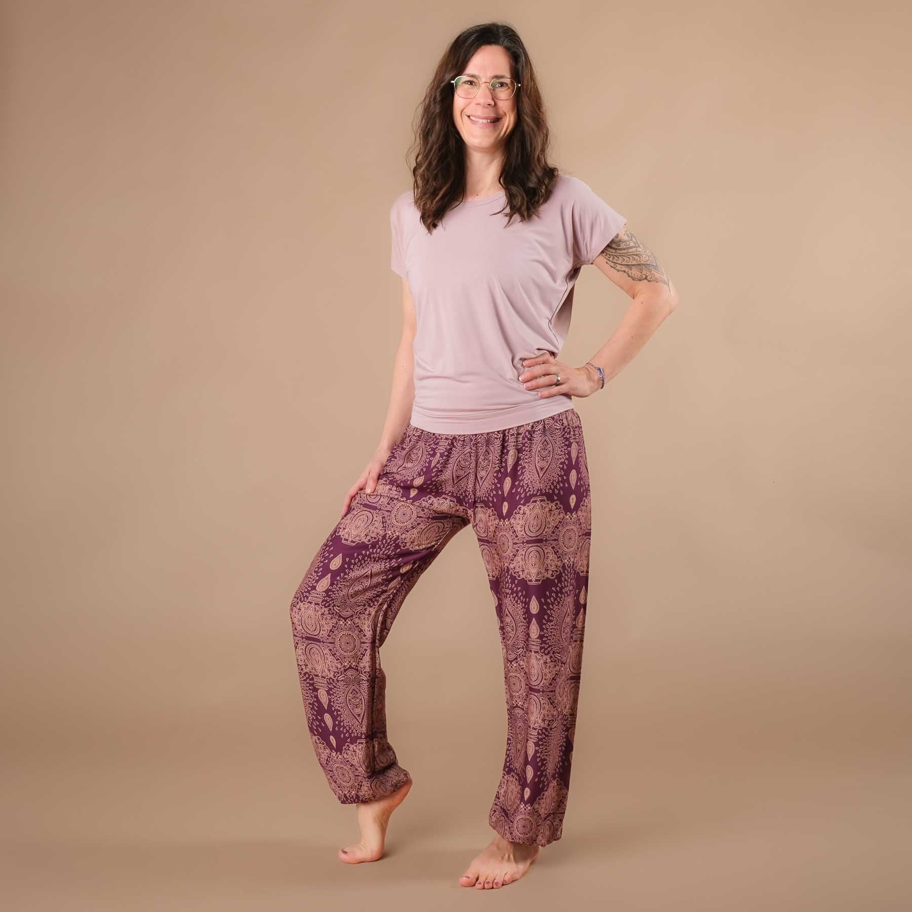 Pantalon de yoga harem Dream plum