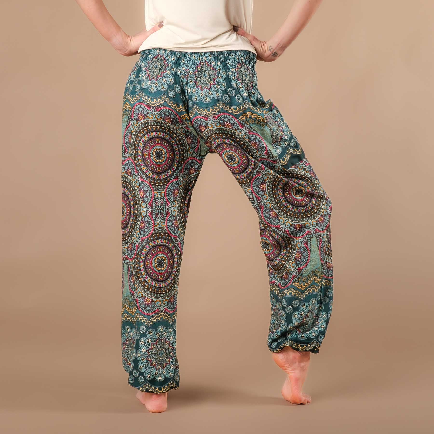 Pantalon de yoga harem Fantasy pétrole