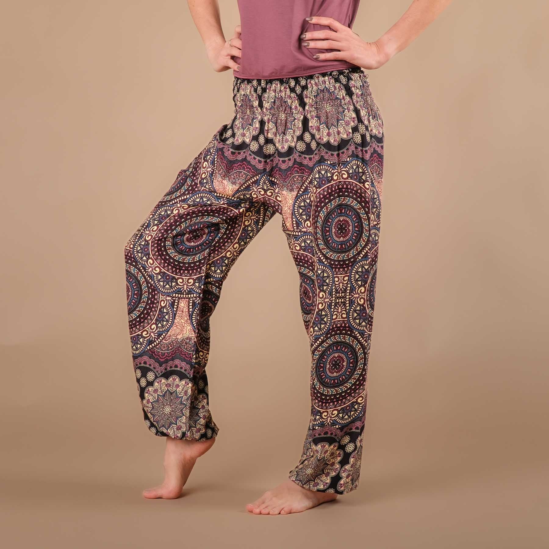 Pantalon de yoga harem Fantasy plum