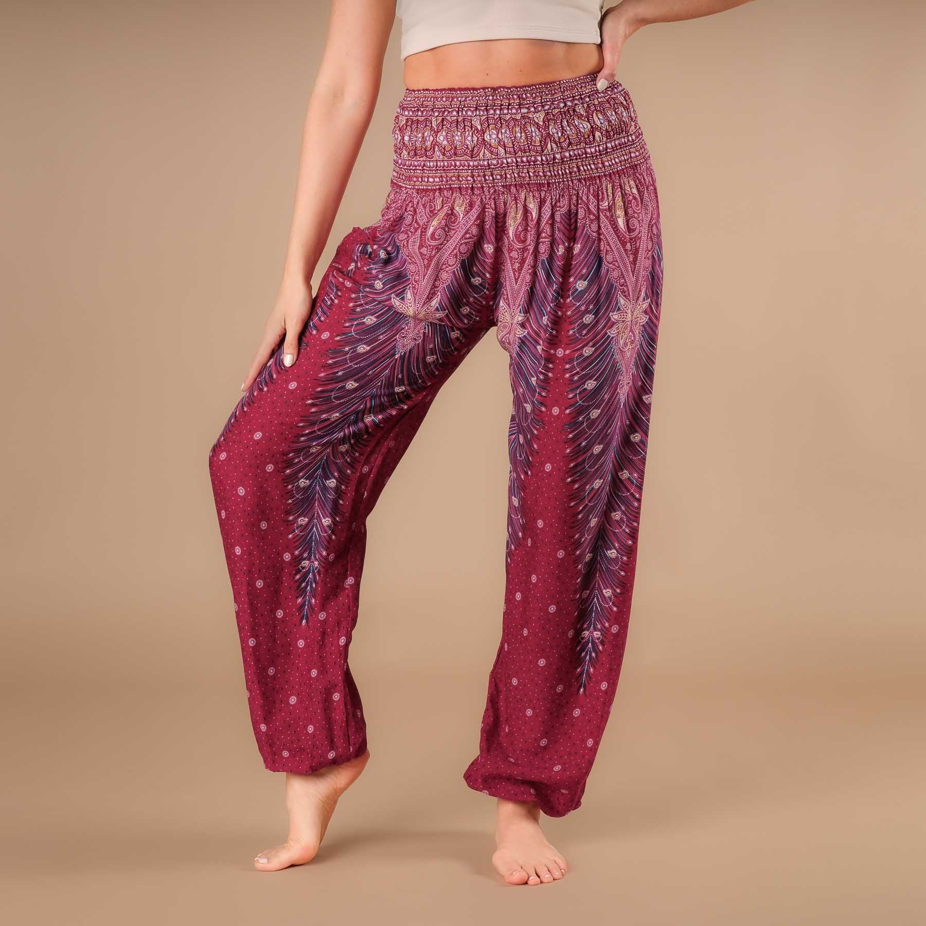 Pantalon de yoga harem Feather rouge