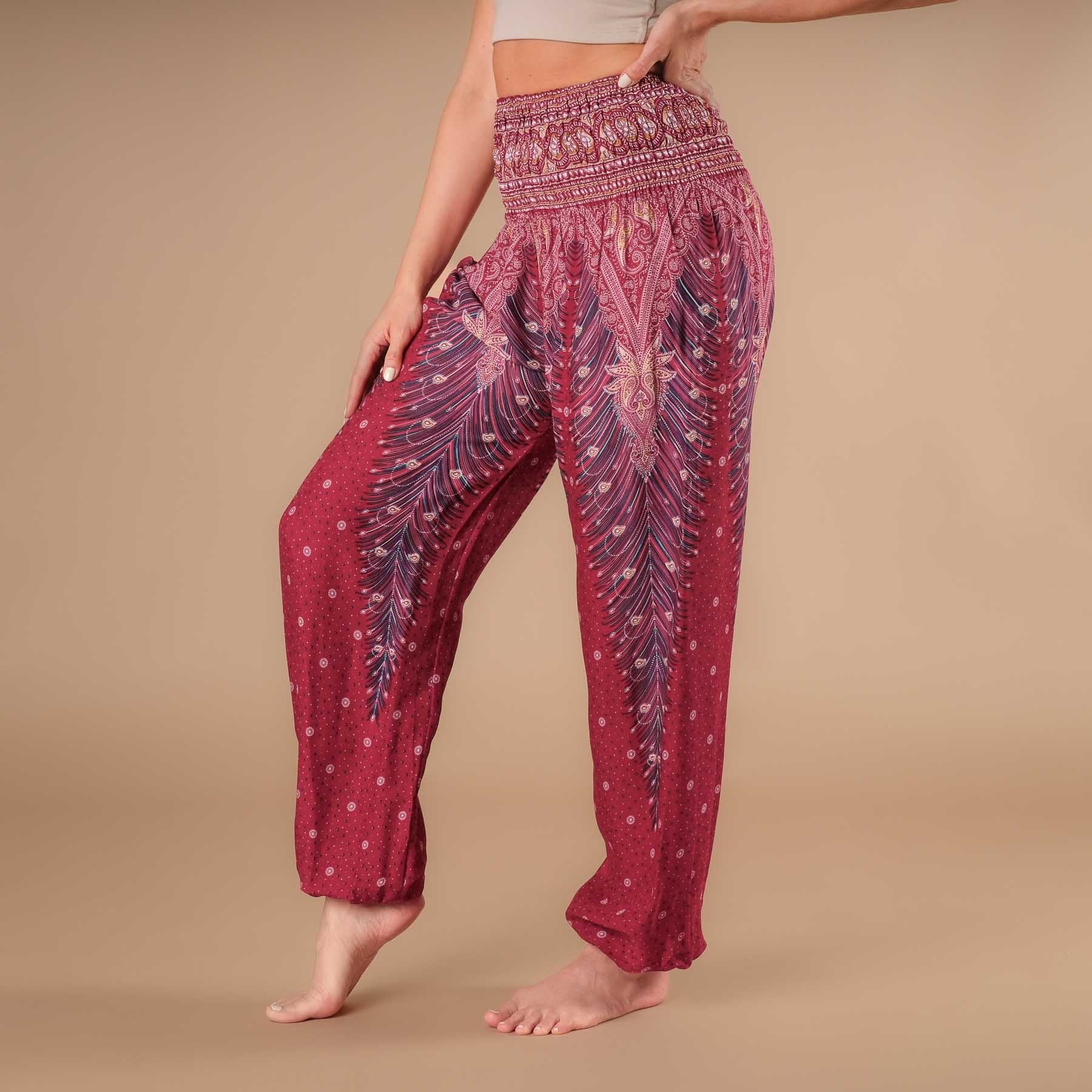 Pantalon de yoga harem Feather rouge