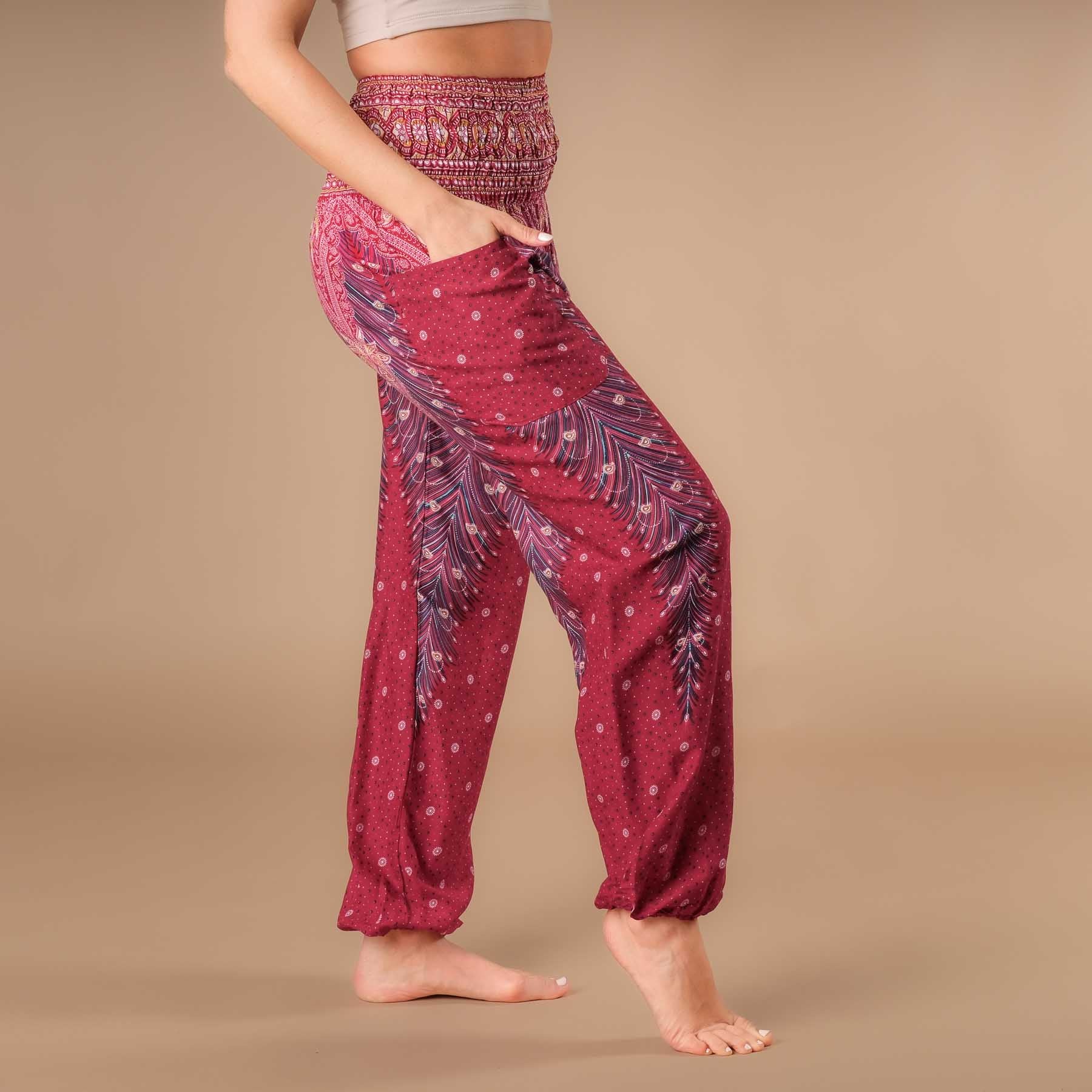 Pantalon de yoga harem Feather rouge