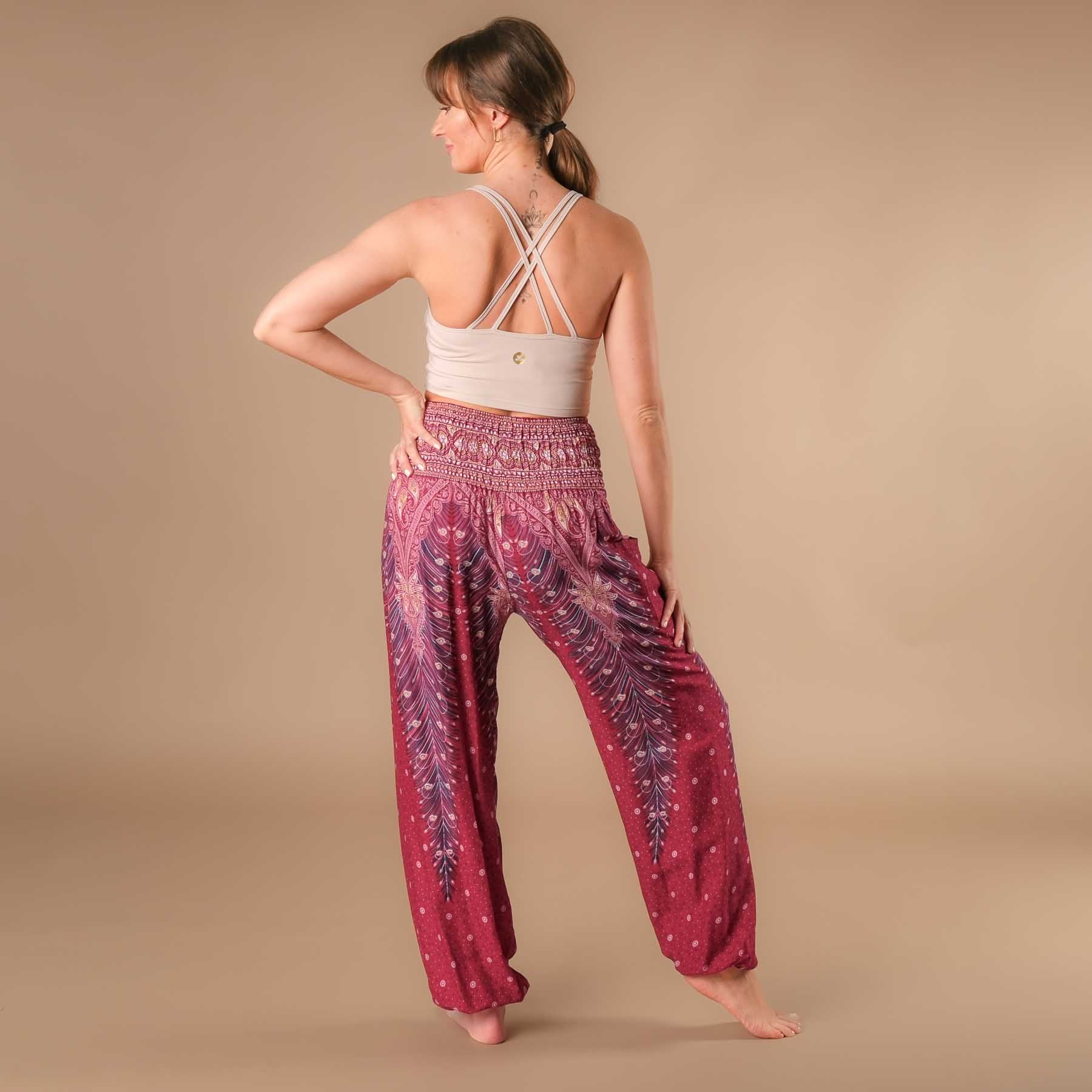 Pantalon de yoga harem Feather rouge