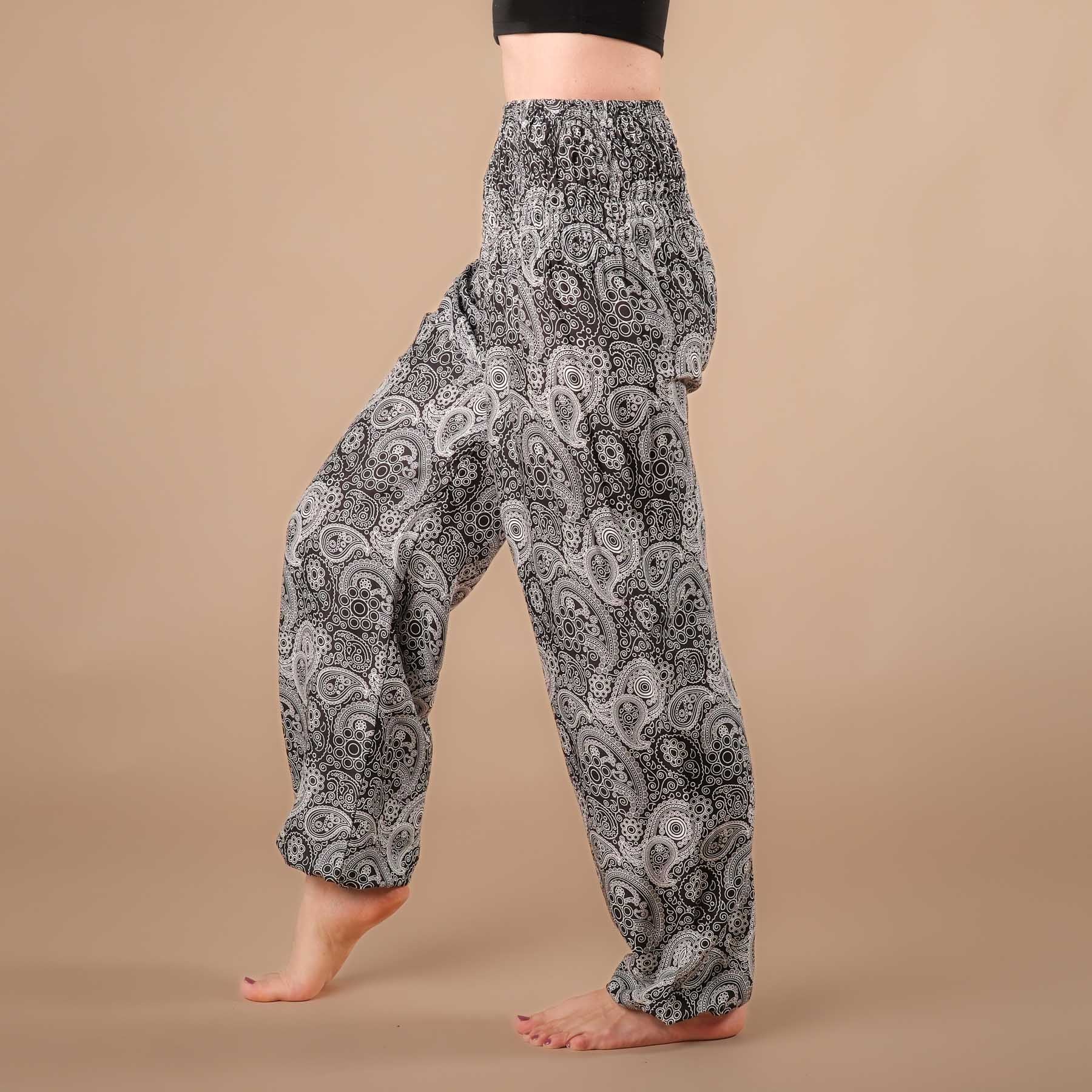 Pantalon de yoga harem YingYang noir