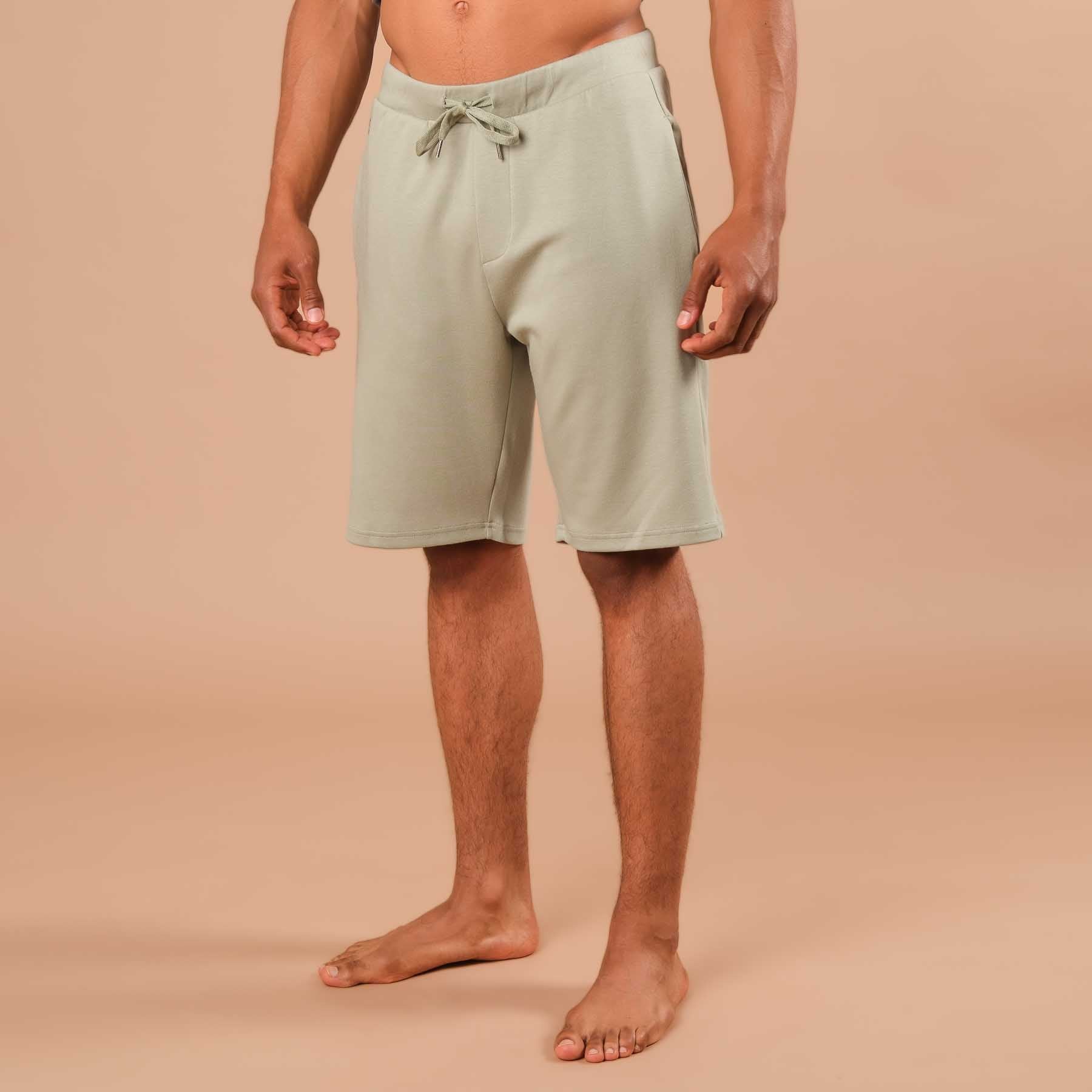 Short de yoga homme jade-vert