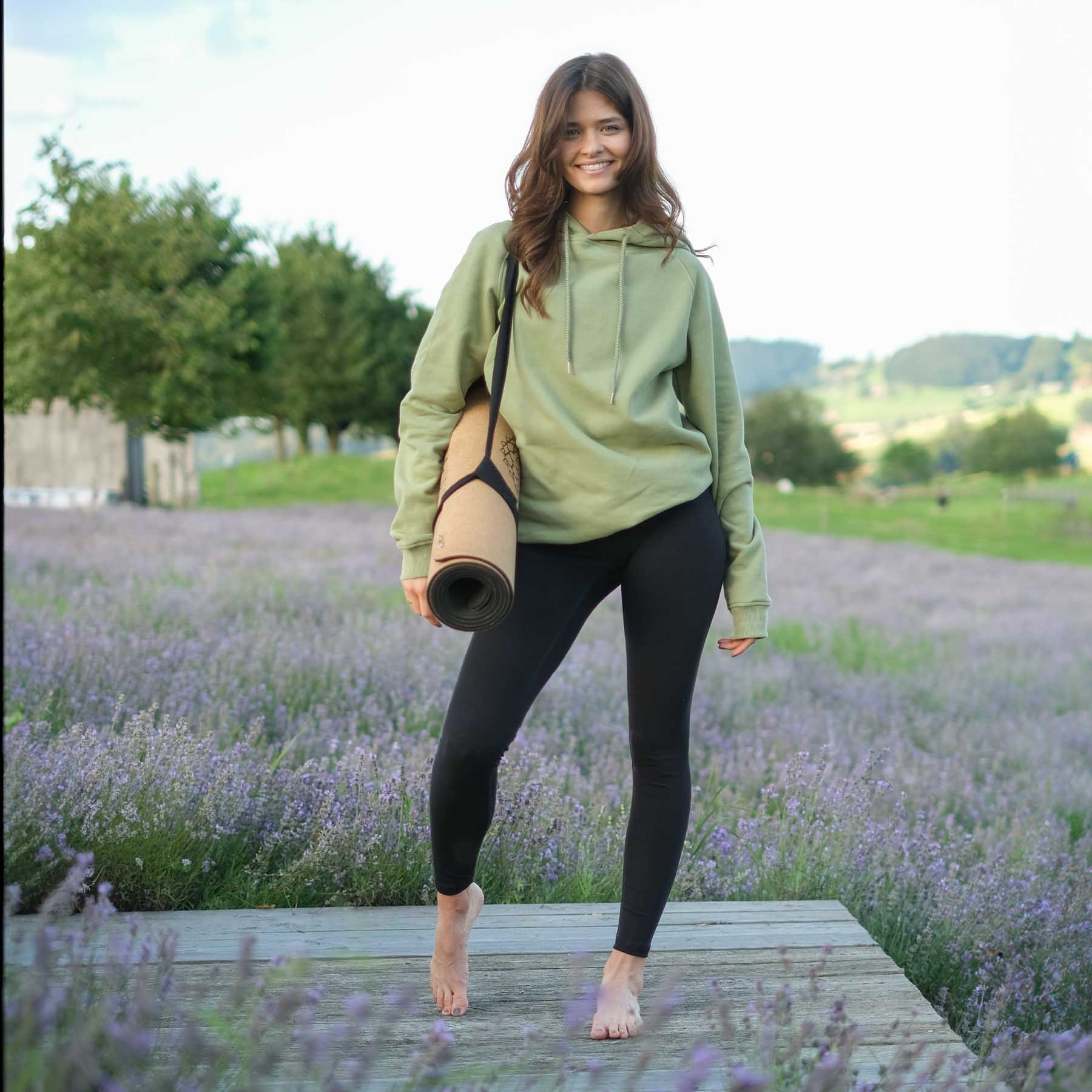 Sweat à capuche pour le yoga pomme