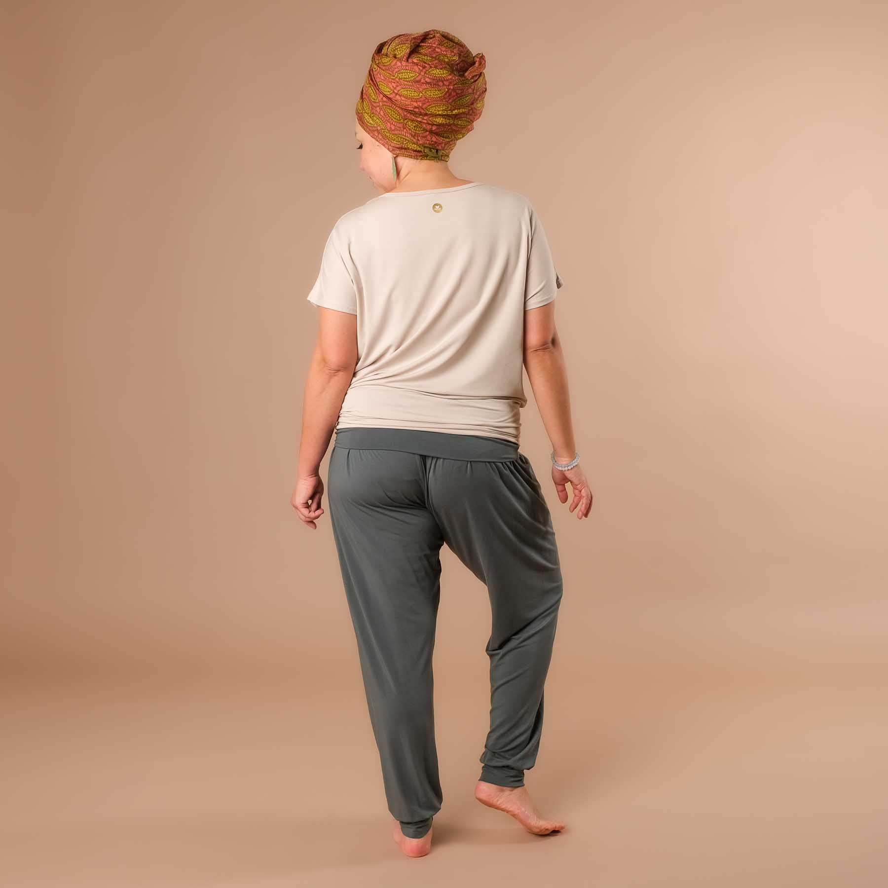 Pantalon de yoga Taj Mahal long fabriqué de manière durable en Suisse émeraude