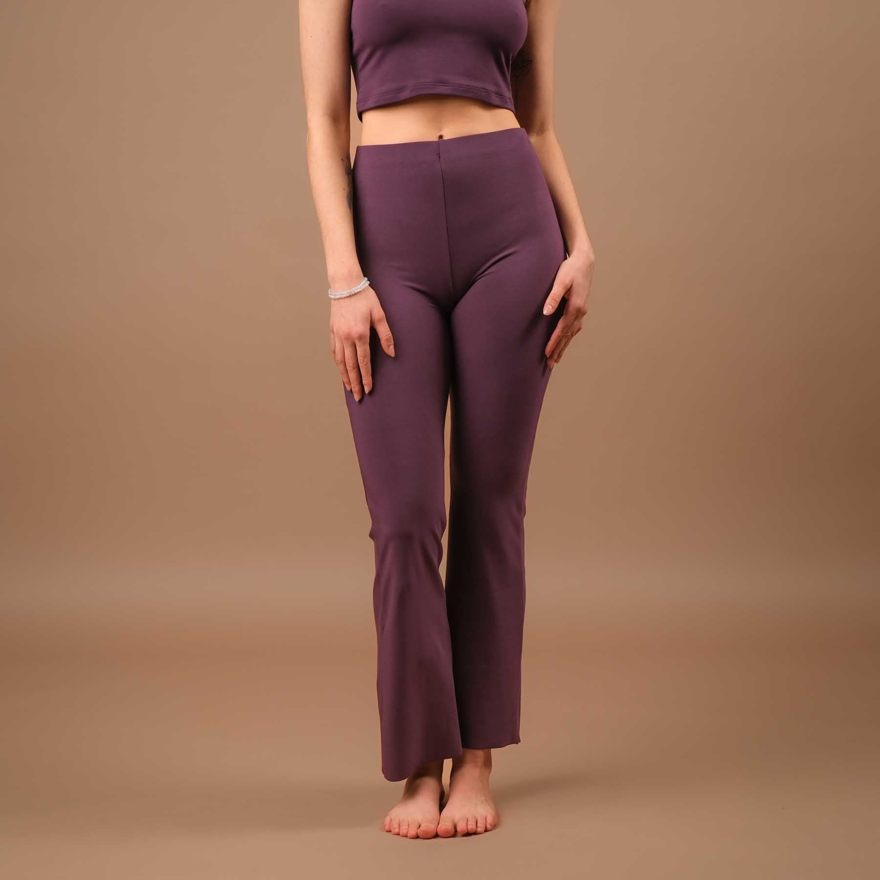 Yoga Leggings Bootcut Comfy produit durablement en Suisse plum