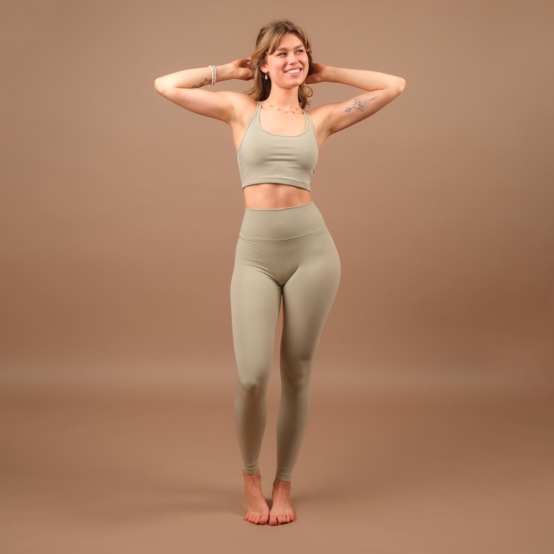 Leggings de yoga durable Comfy super doux, fabriqué en Suisse jade-vert