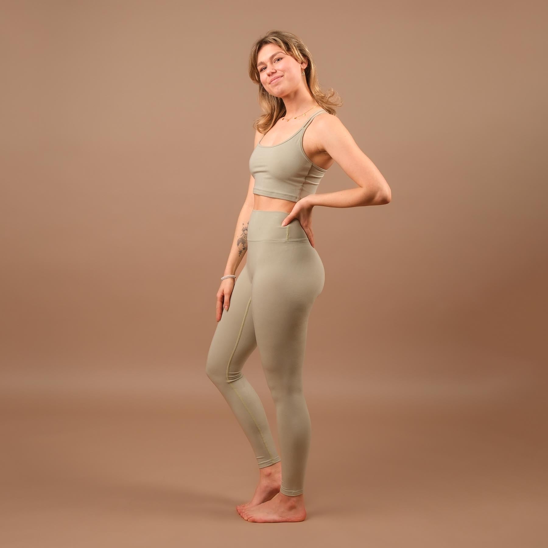 Leggings de yoga durable Comfy super doux, fabriqué en Suisse jade-vert