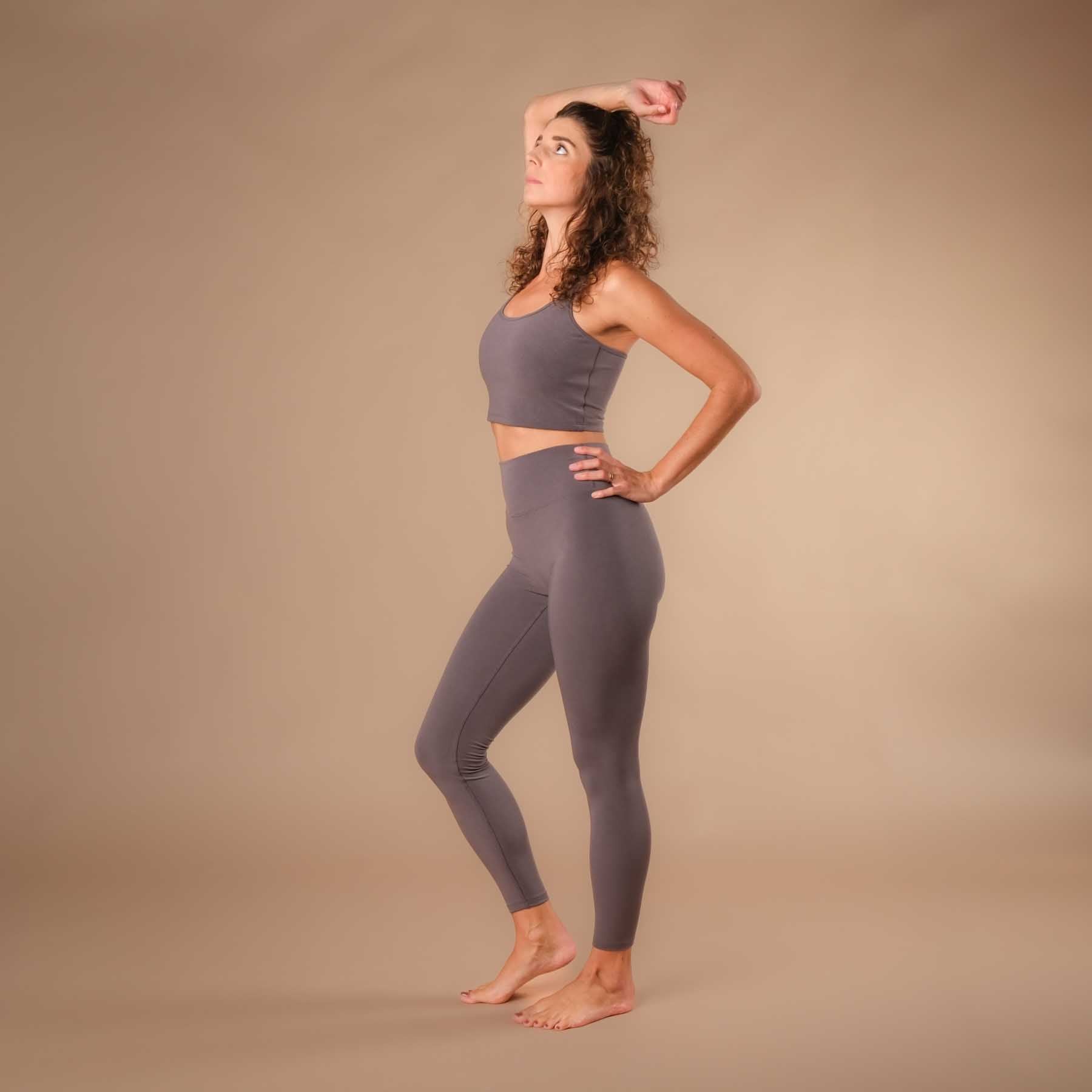 Yoga Leggings Comfy steel-grey, fabriqués en Suisse