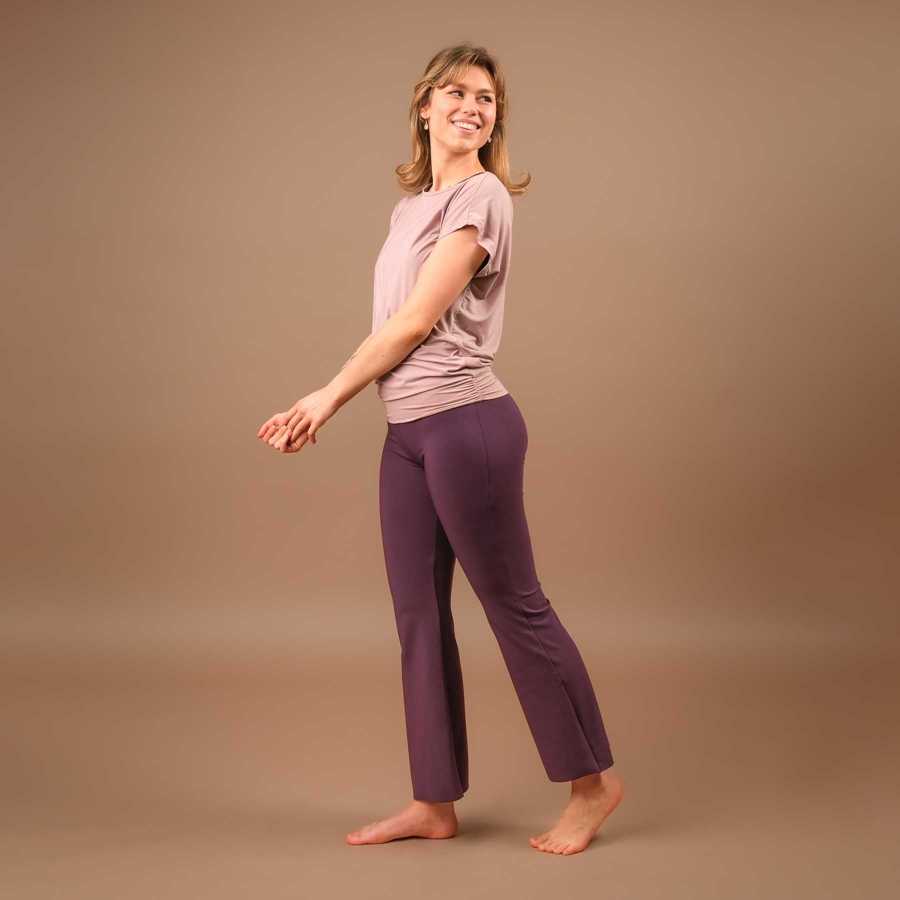 Yoga Shirt Comfy manches courtes durablement fabriqué en Suisse rose
