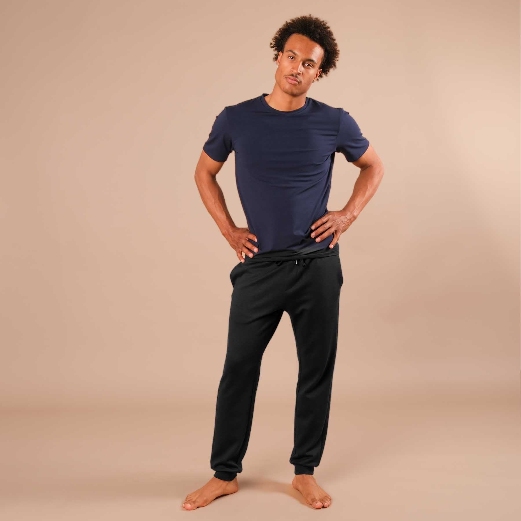 Shirt de yoga homme Classy manches courtes marine 