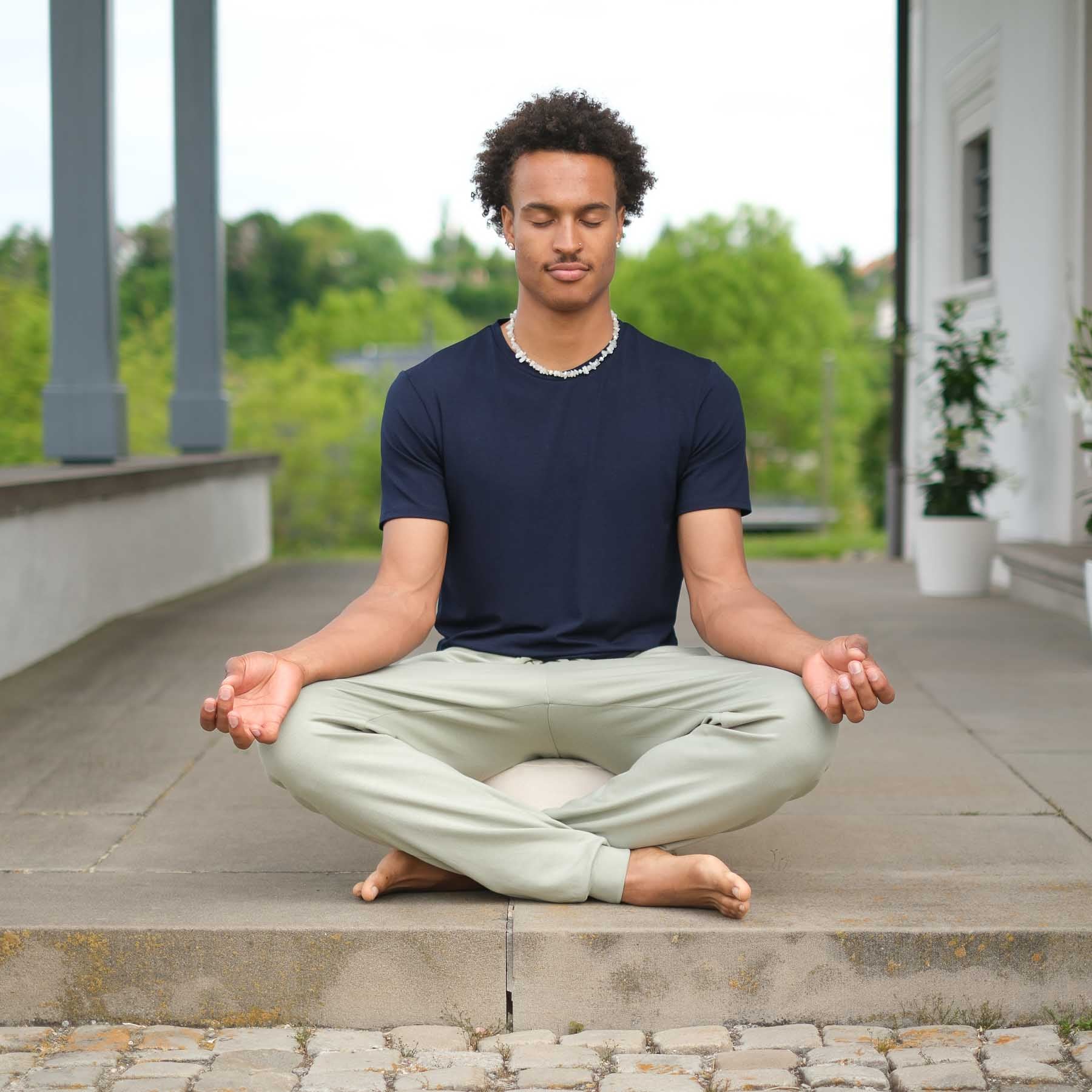 Shirt de yoga homme Classy manches courtes marine 