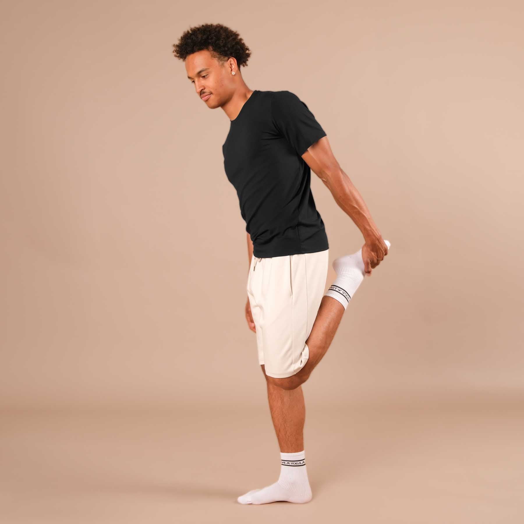Shirt de yoga pour hommes Classy à manches courtes noir