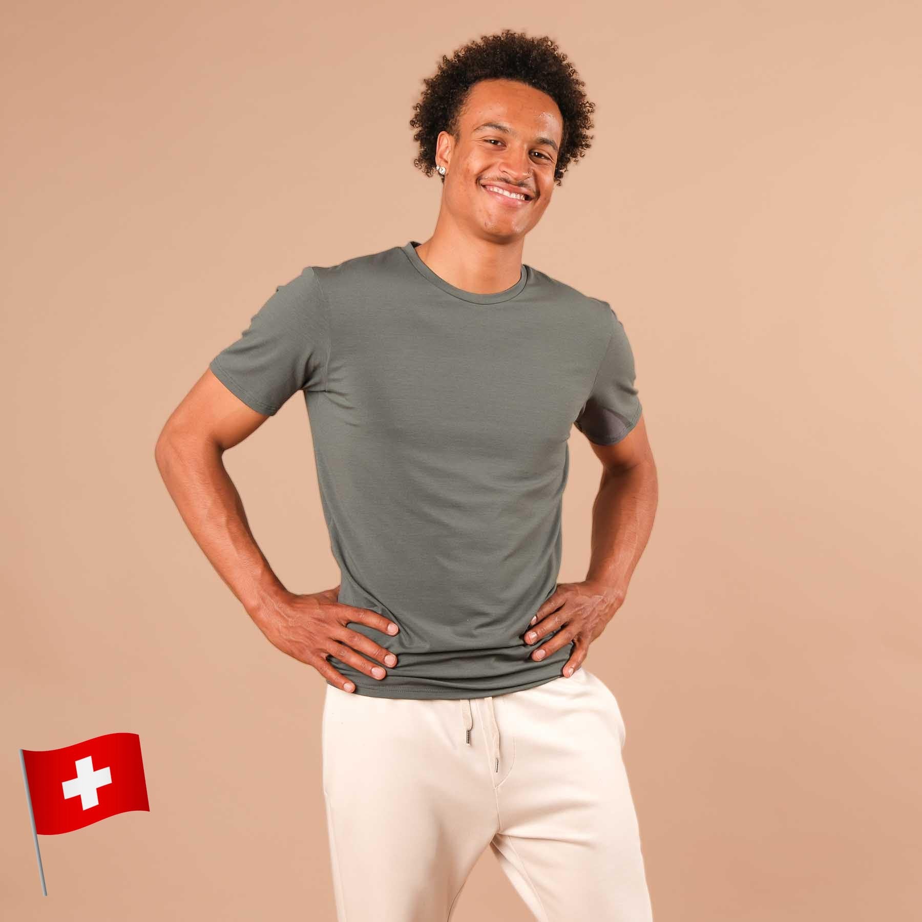 Shirt de yoga homme Classy manches courtes émeraude