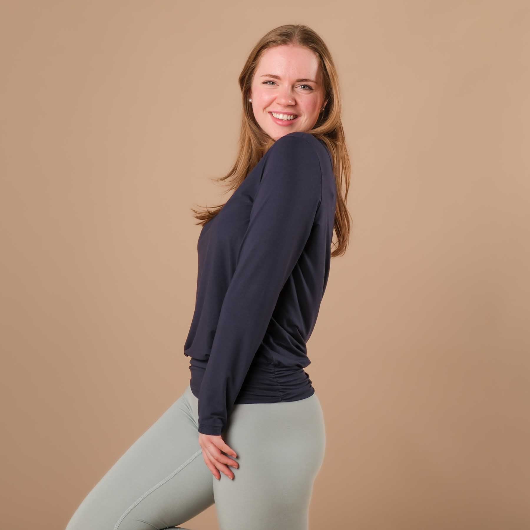 Shirt de yoga Comfy manches longues navy