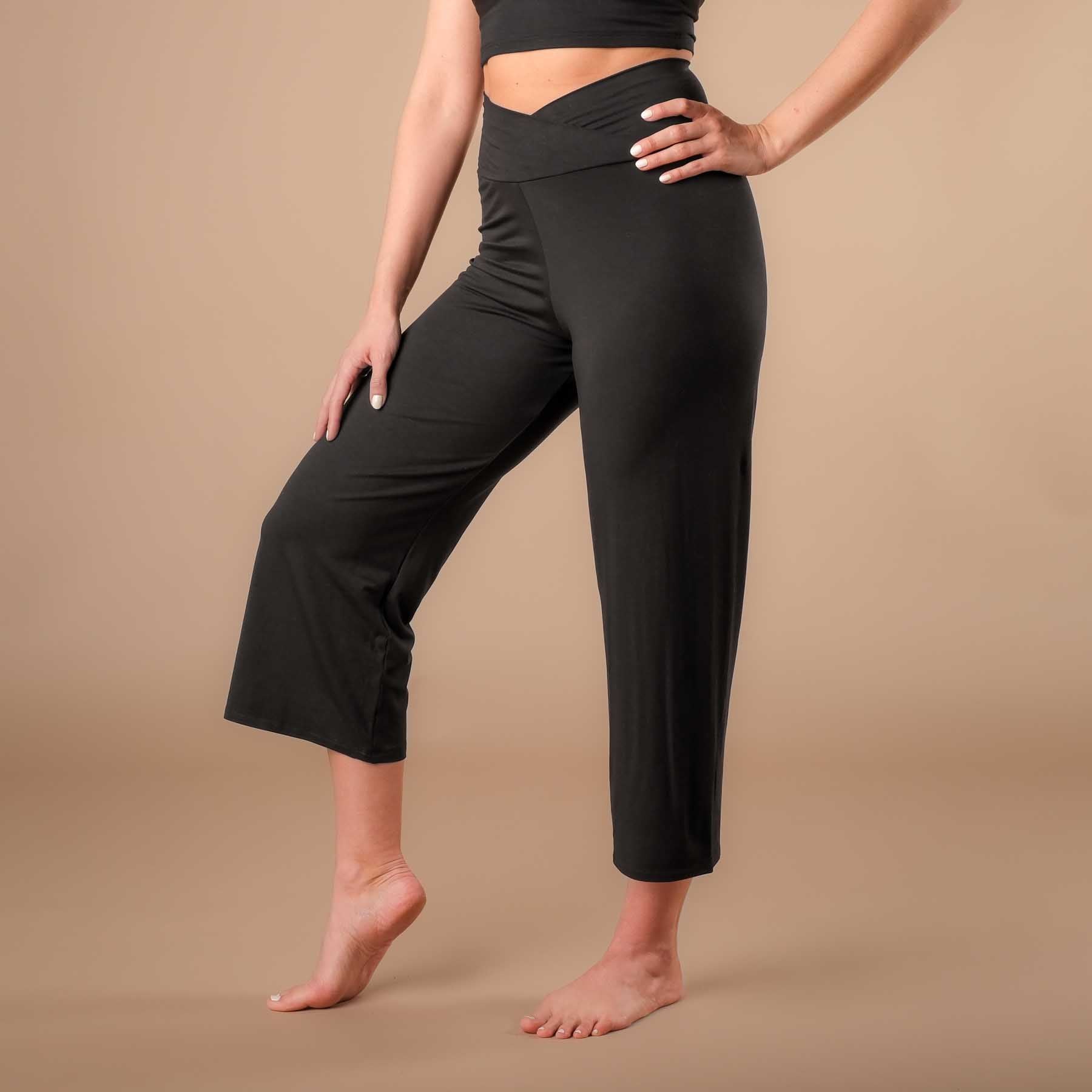 Yoga Culotte d'été Comfy avec taille haute noir