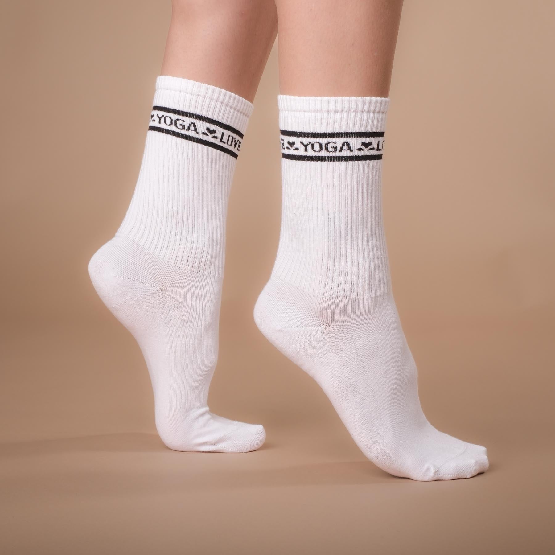 Chaussettes de yoga - chaussettes de sport blanches