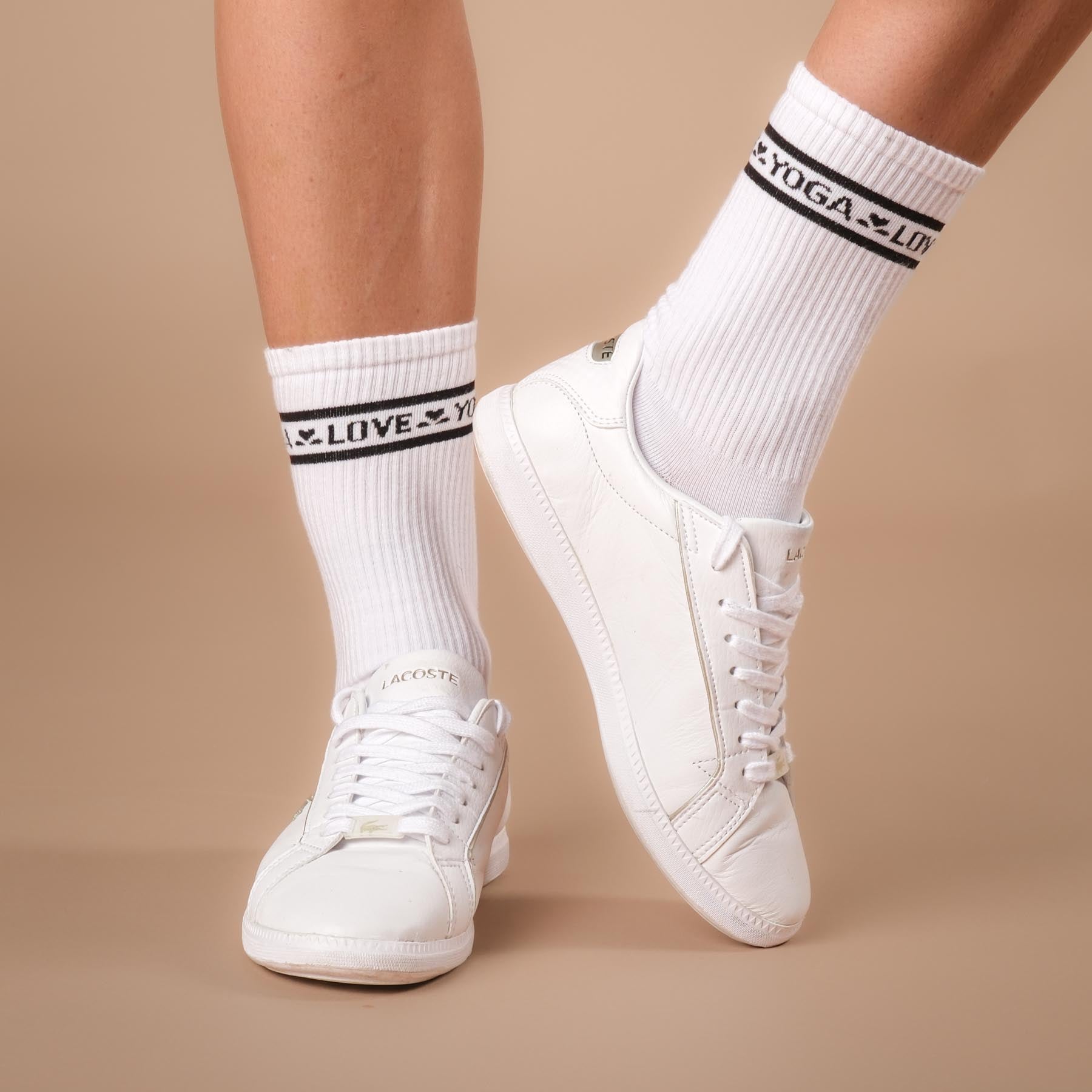 Chaussettes de yoga - chaussettes de sport blanches