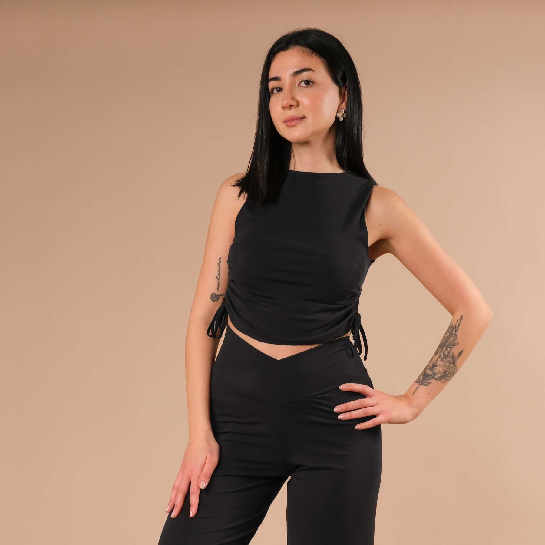 Yoga Crop Top Luna noir