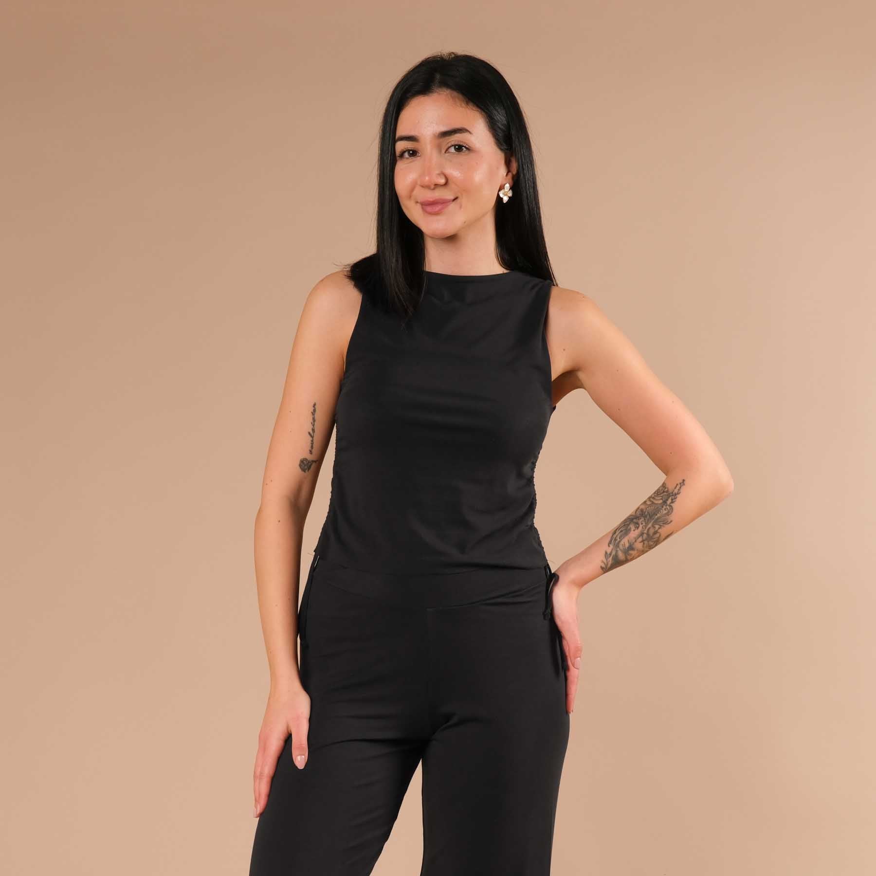 Yoga Crop Top Luna noir