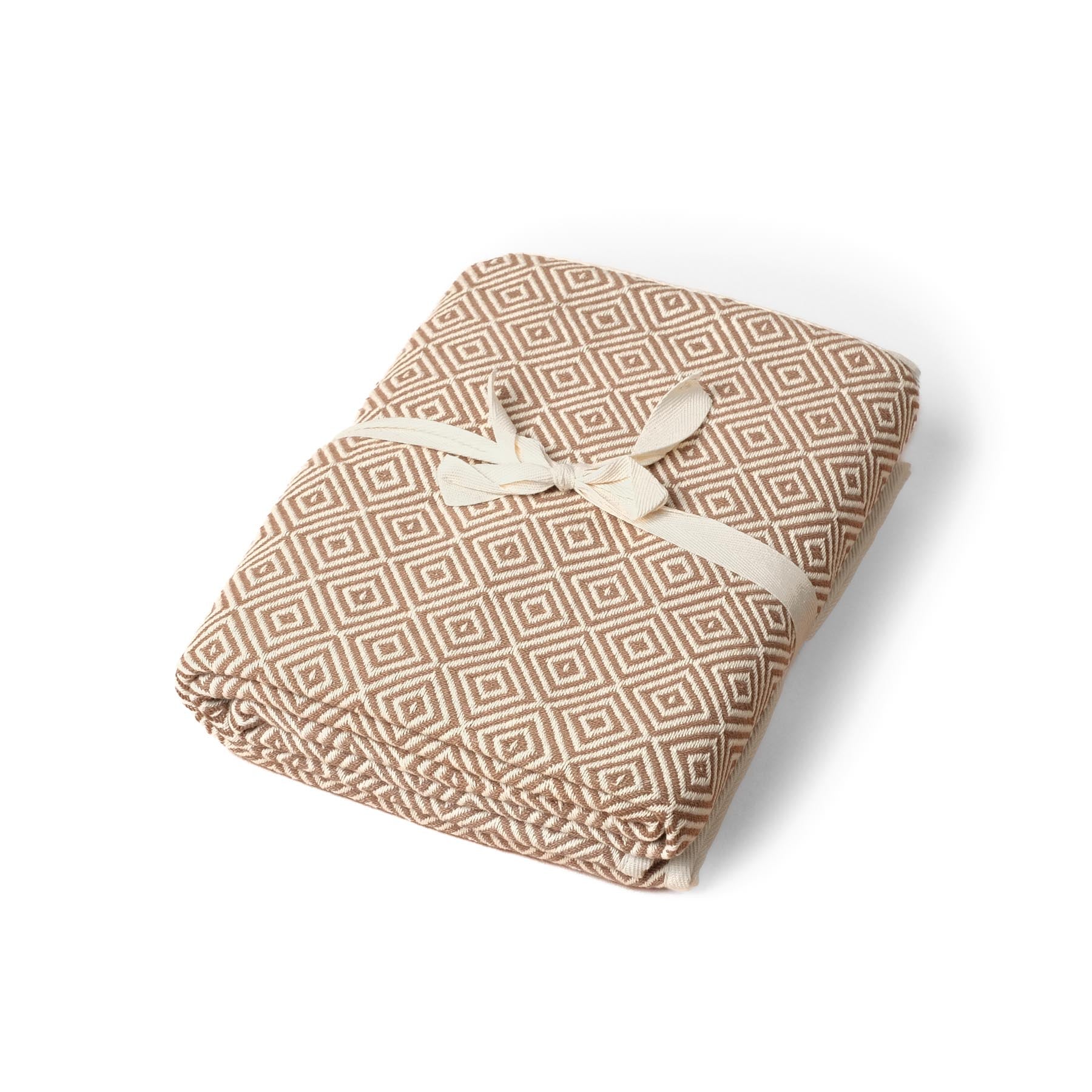 Couverture de yoga en coton bio brown-earth