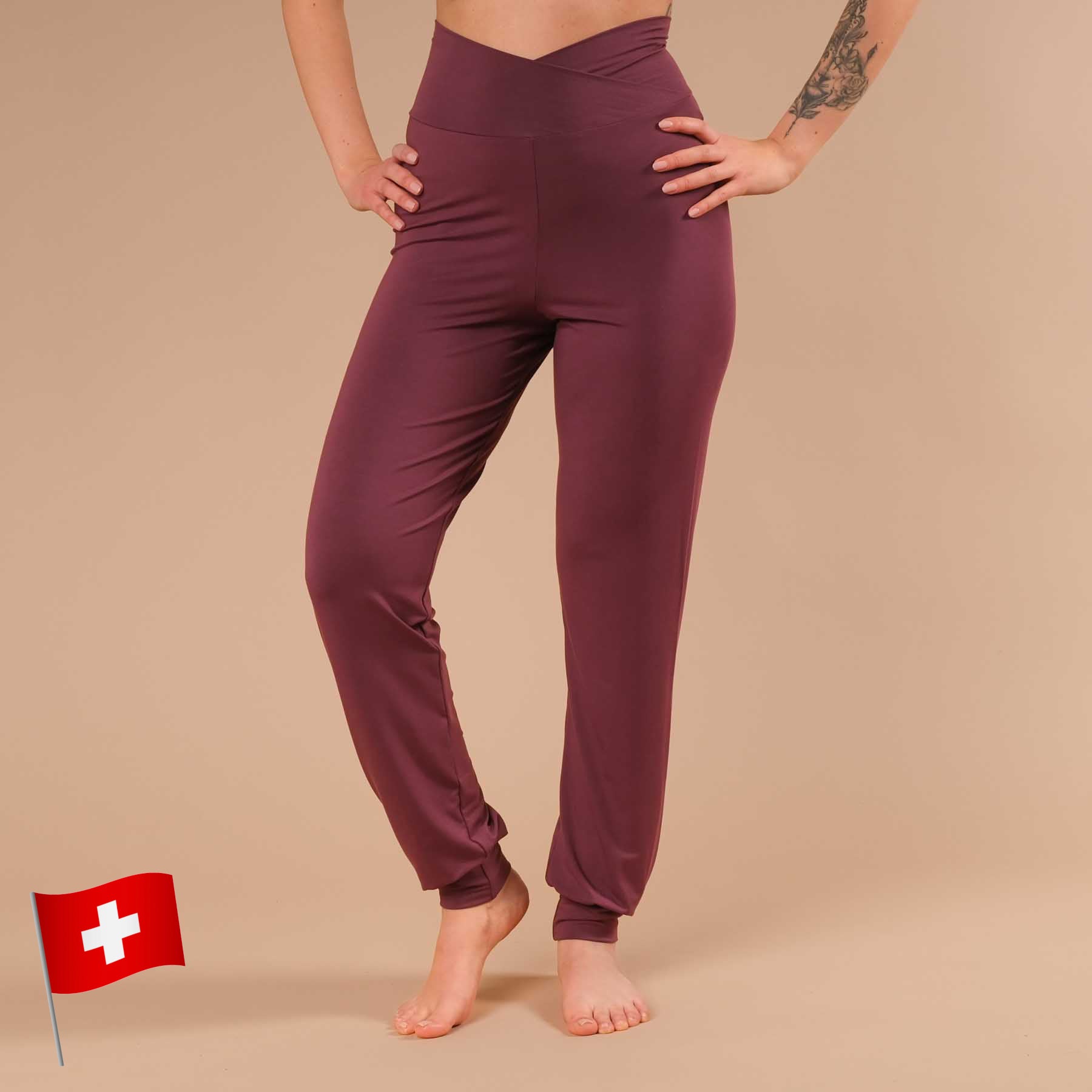 Pantalon de yoga Viki pantalon de yoga décontracté berry