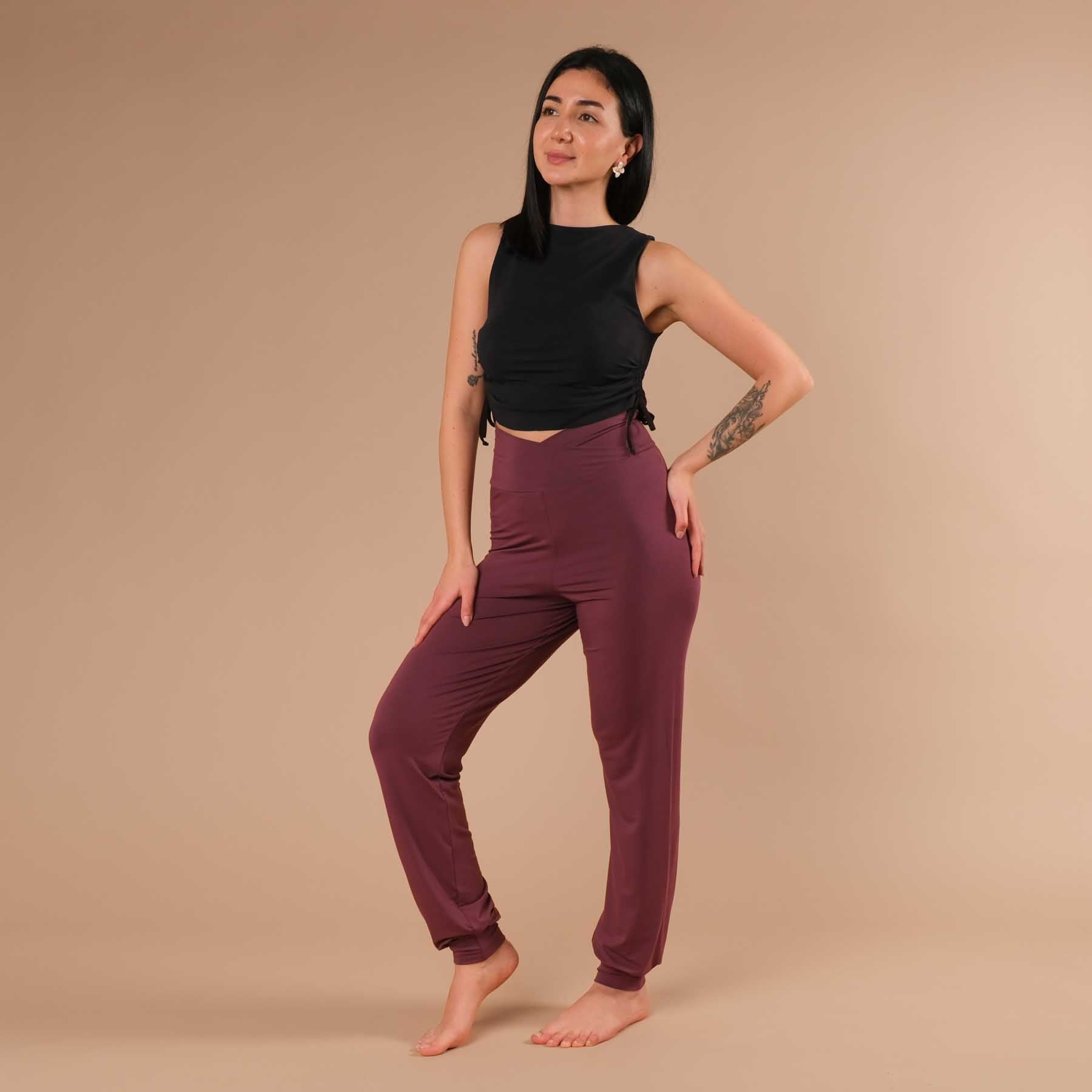 Pantalon de yoga Viki pantalon de yoga décontracté berry