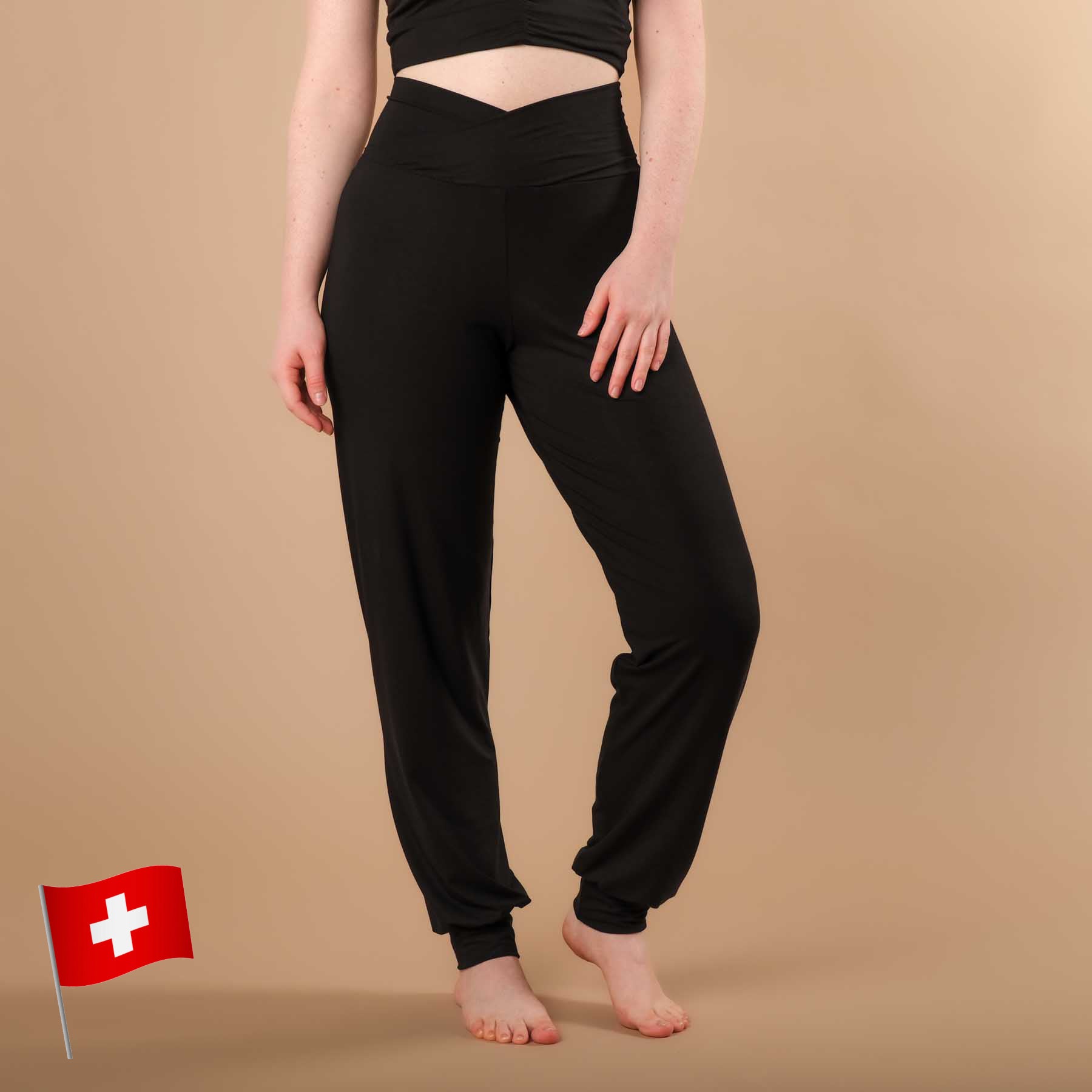 Pantalon de yoga Viki décontracté noir