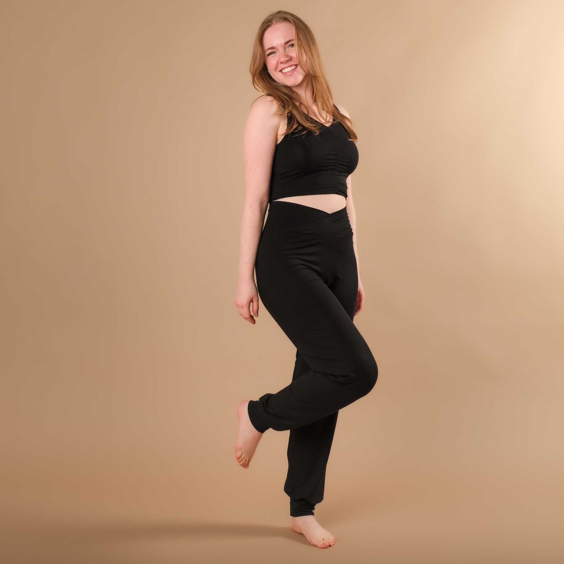 Pantalon de yoga Viki décontracté noir