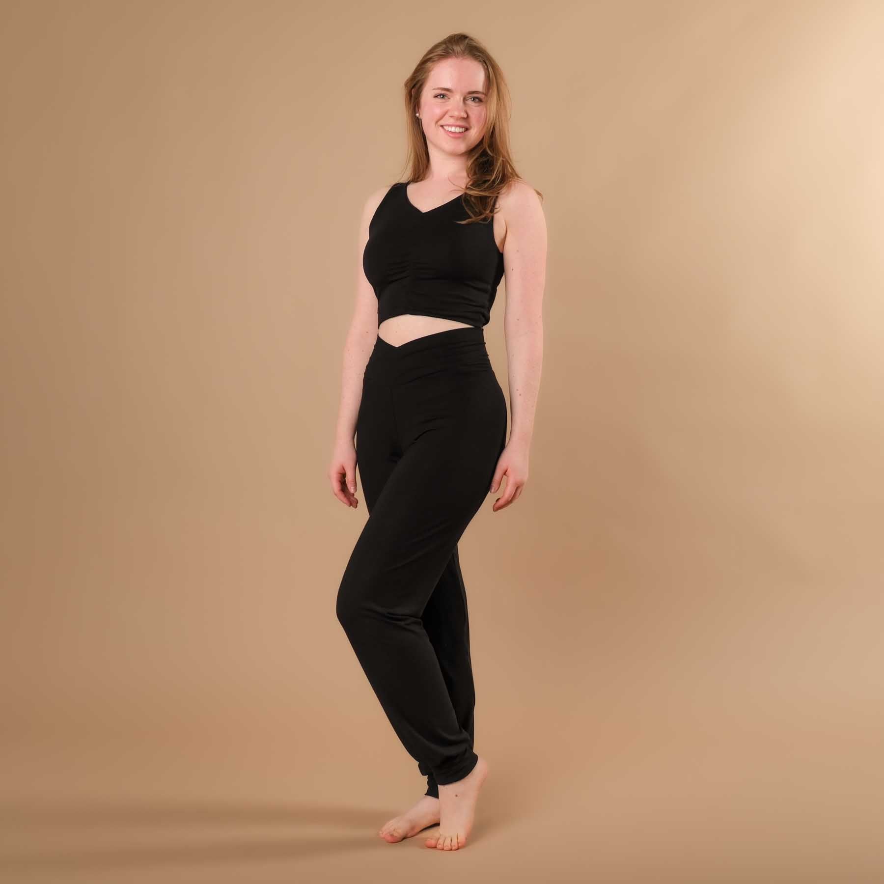 Pantalon de yoga Viki décontracté noir