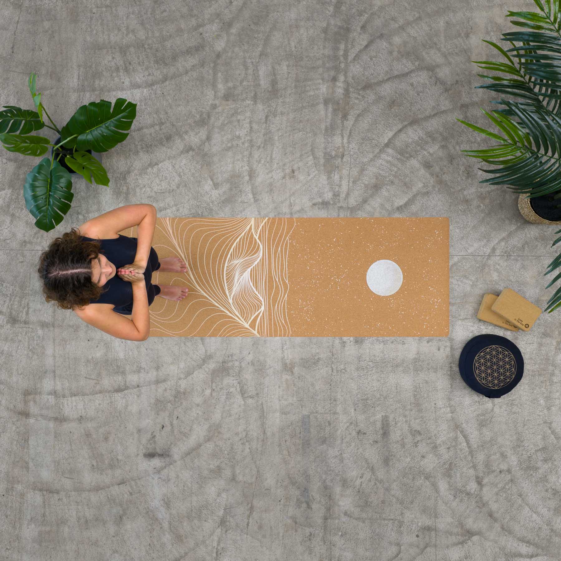 Eco tapis de yoga liège Sahara