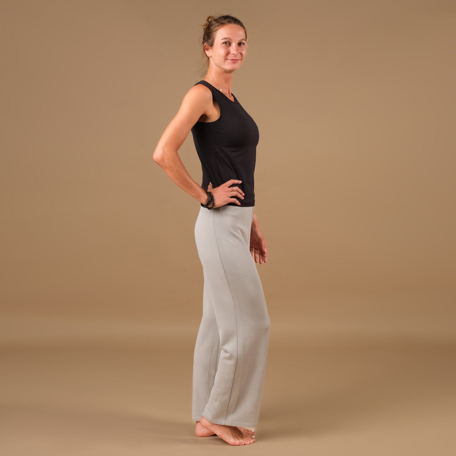 Yoga Culotte pantalon large Cosy Swiss made gris