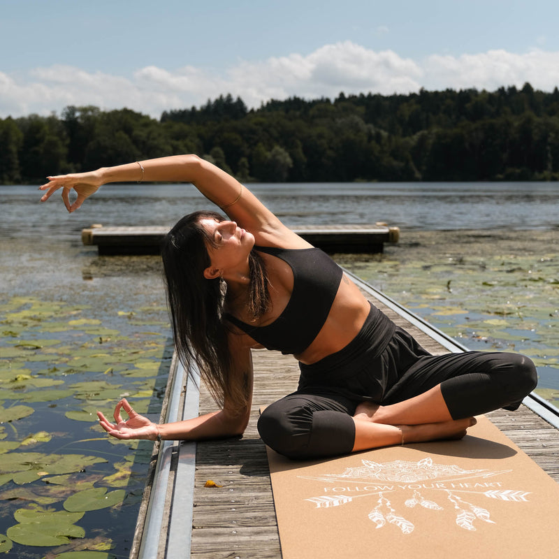 Tapis de yoga en liège Boho - durable et facile d'entretien - Yoga Boutique