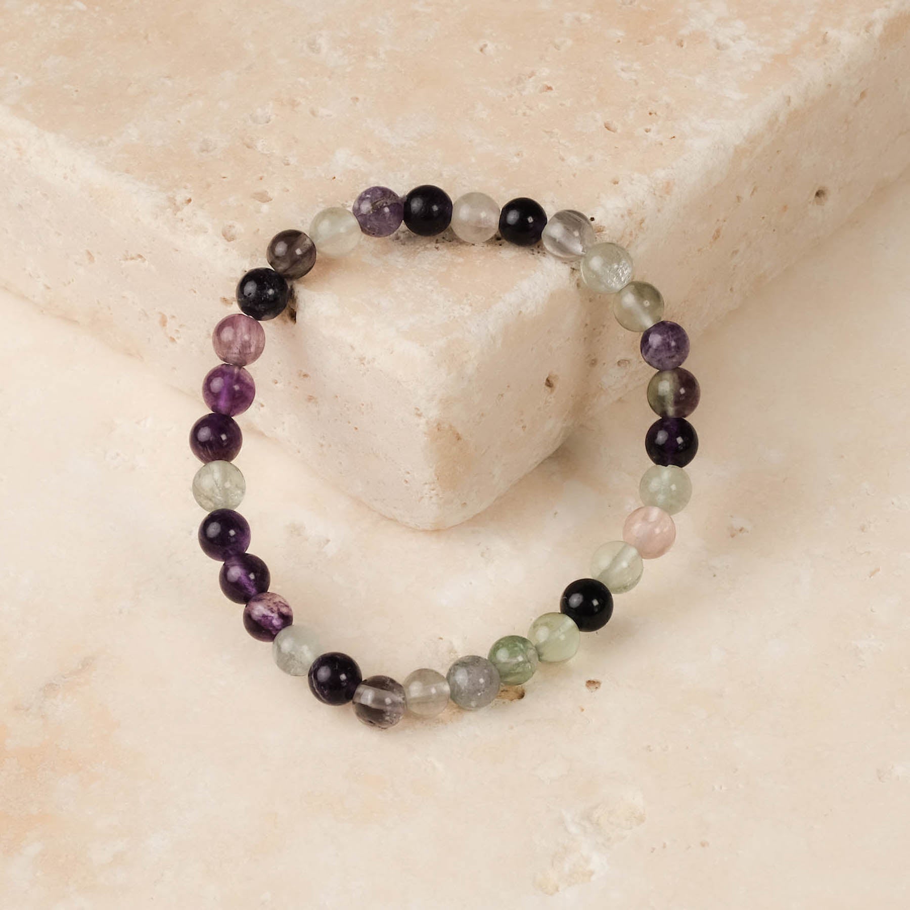 Bracelet de pierres précieuses Fluorite 6mm Boutique suisse