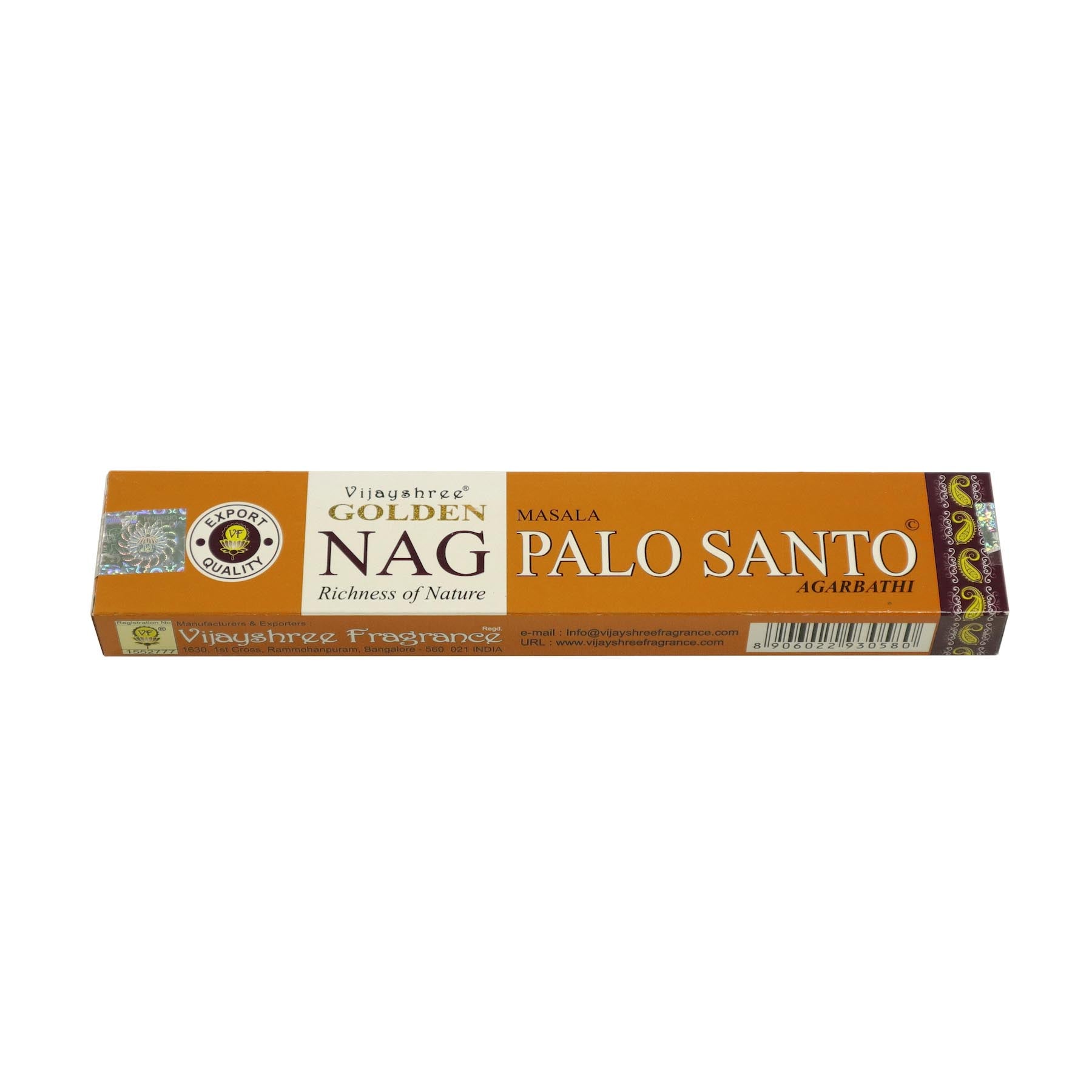 Bâtons d'encens Golden Nag Palo Santo